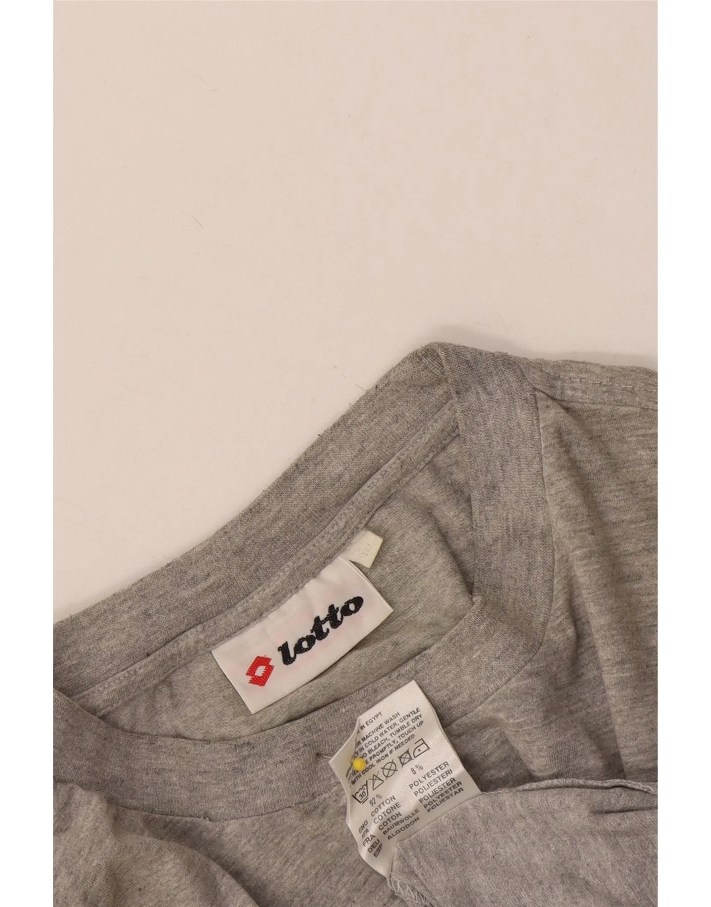 Lotto Mens Graphic T-Shirt Top Medium Grey Cotton - Image 4