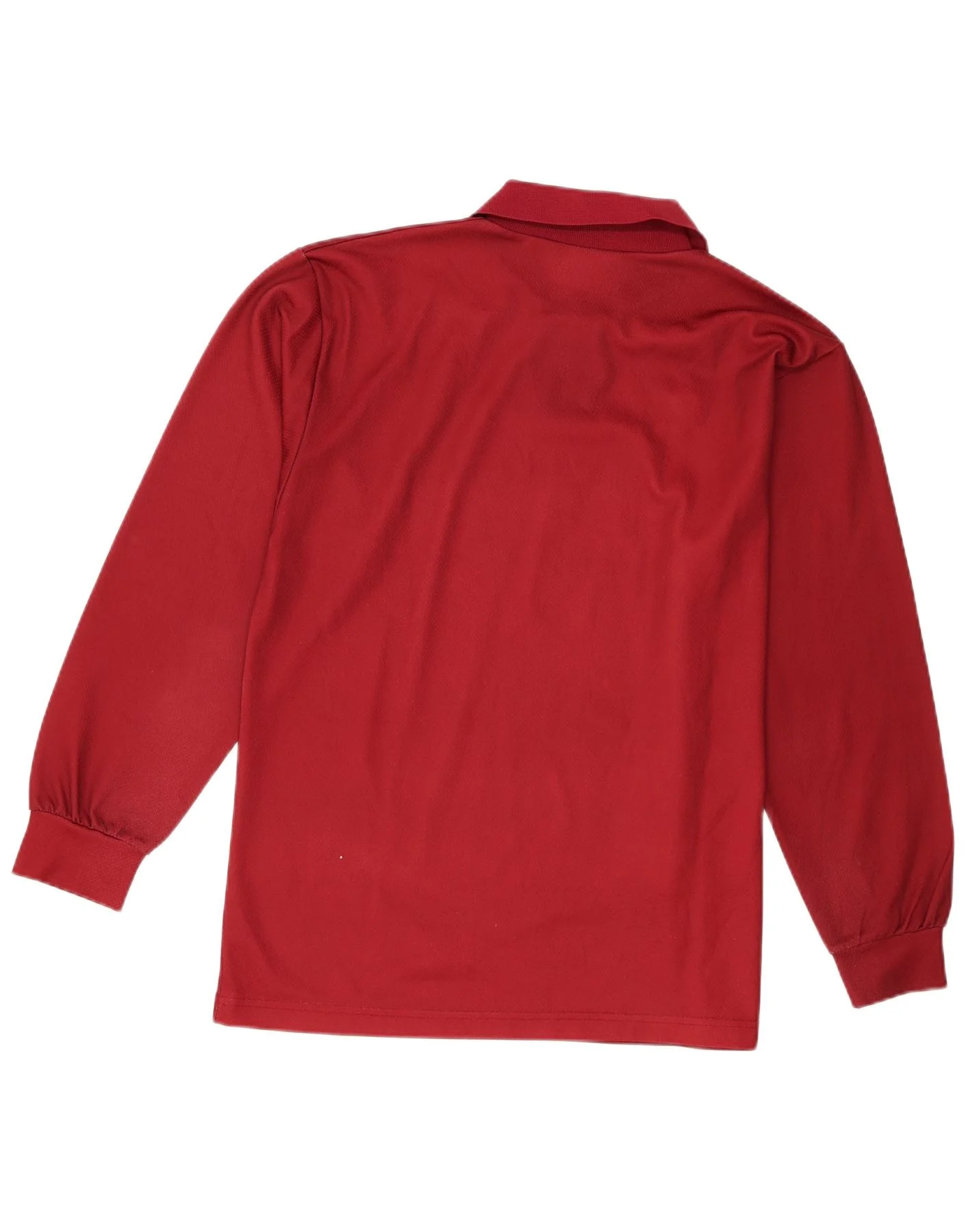 Lotto Mens Long Sleeve Polo Shirt Large Burgundy - Image 2