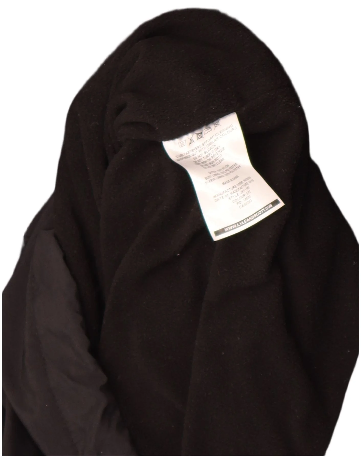 Lyle & Scott Mens Hooded Anorak Jacket UK 40 Large Black Nylon - Image 4