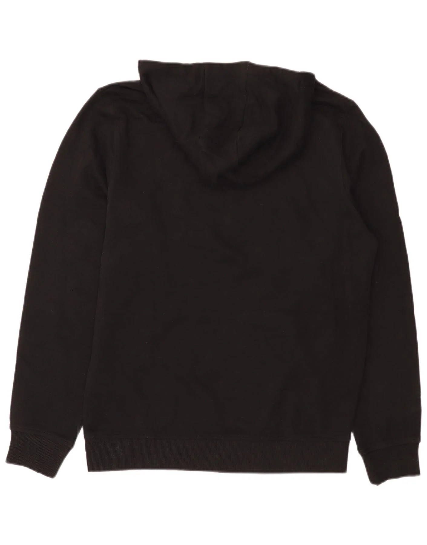 Lyle & Scott Mens Hoodie Jumper Medium Black Cotton - Image 2