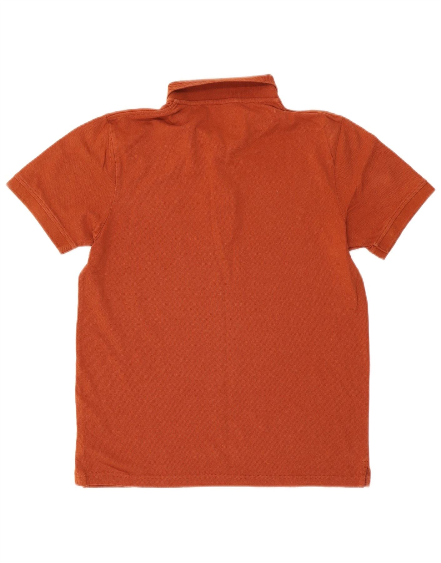 Lyle & Scott Mens Polo Shirt Medium Orange Cotton - Image 2