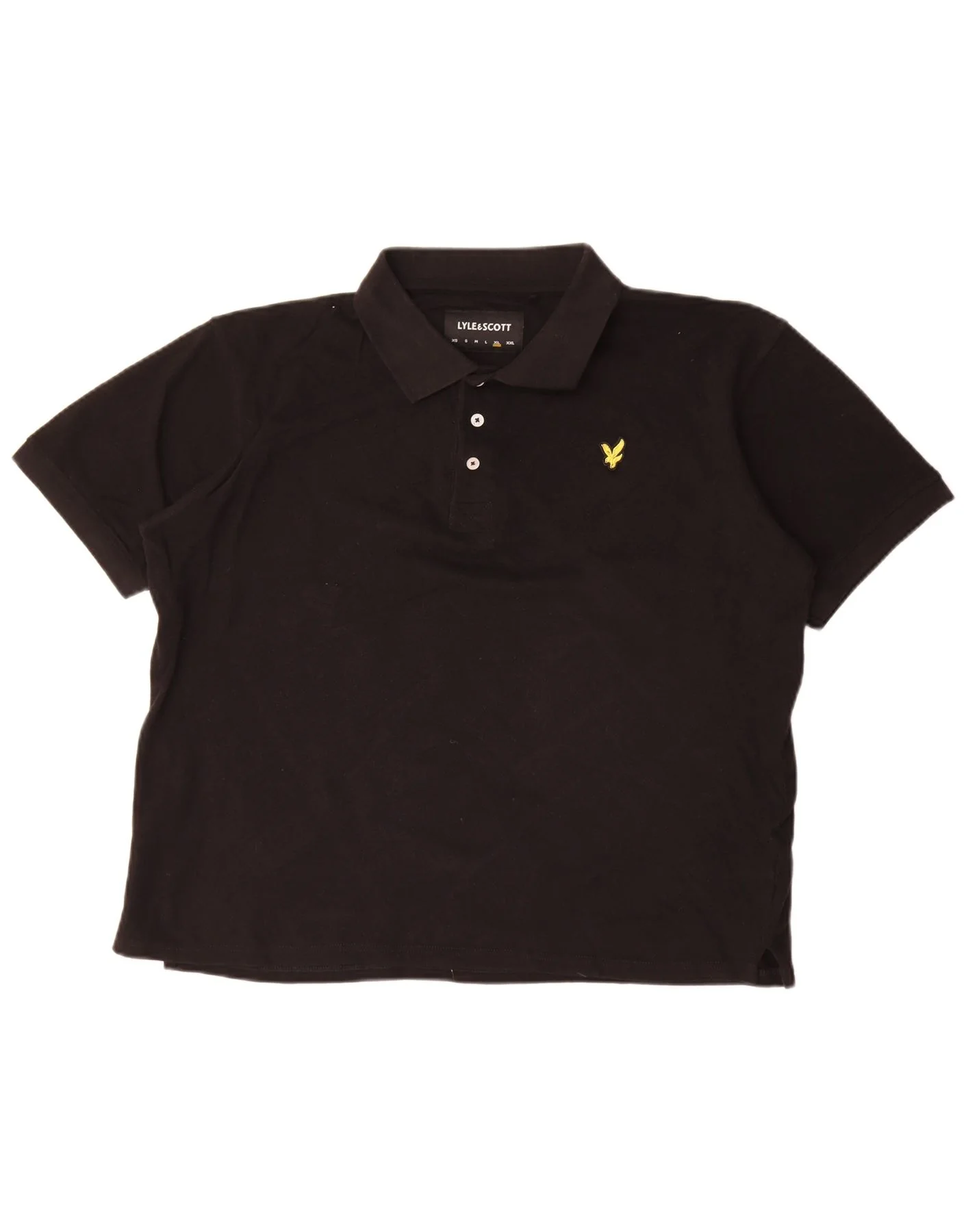 Lyle & Scott Mens Polo Shirt XL Black Cotton
