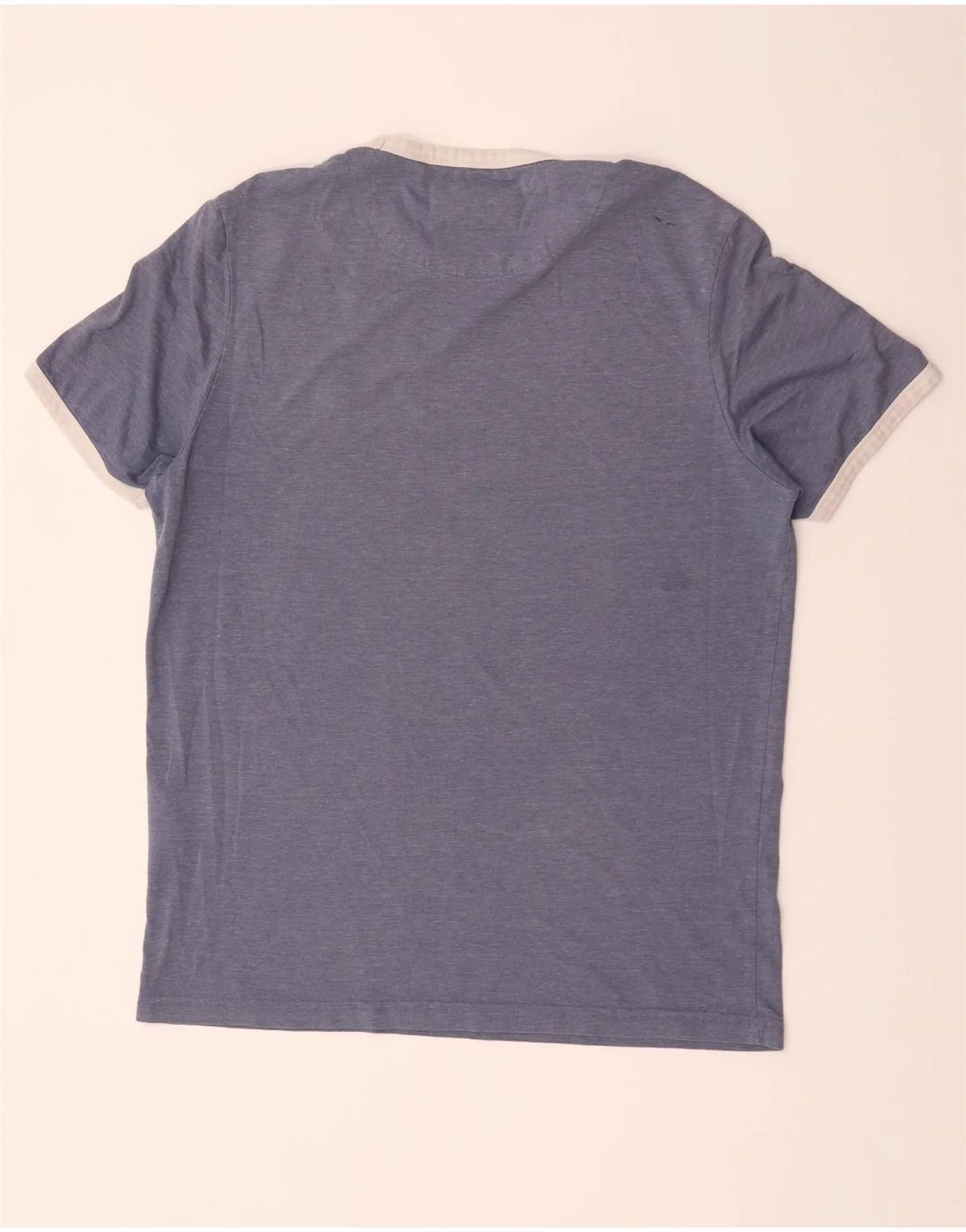 Lyle & Scott Mens T-Shirt Top Medium Blue Polyester - Image 2