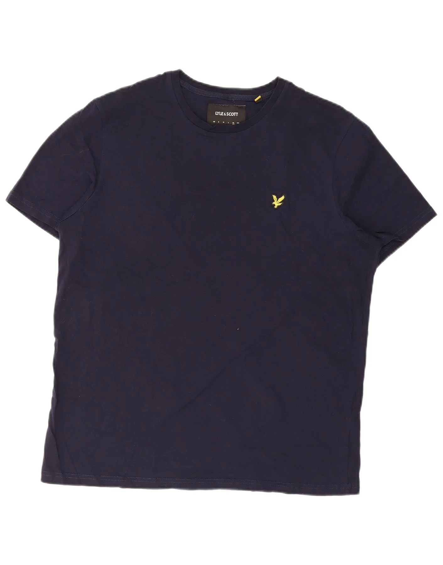 Lyle & Scott Mens T-Shirt Top XL Navy Blue Cotton