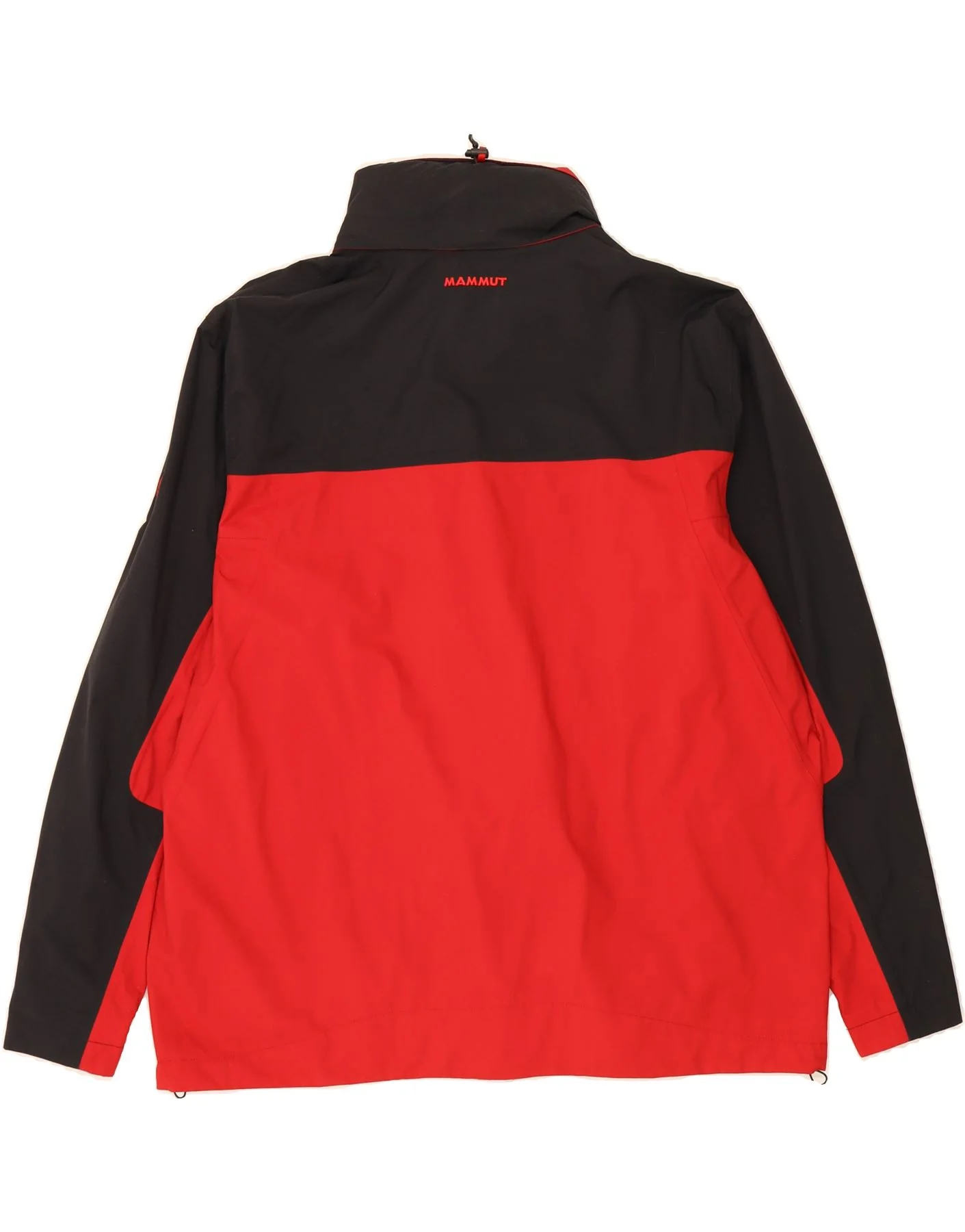MAMMUT Mens Hooded Rain Jacket UK 42 XL Red Colourblock - Image 2