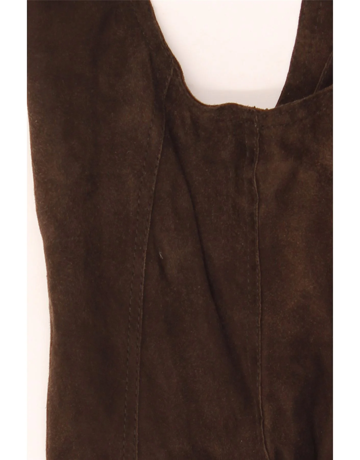Marc O'Polo Womens Suede Waistcoat EU 38 Medium Brown Leather - Image 4