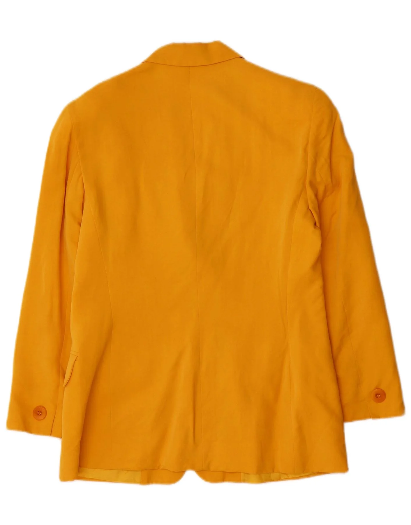 Marella Womens 3 Button Blazer Jacket UK 10 Small Yellow Viscose - Image 2
