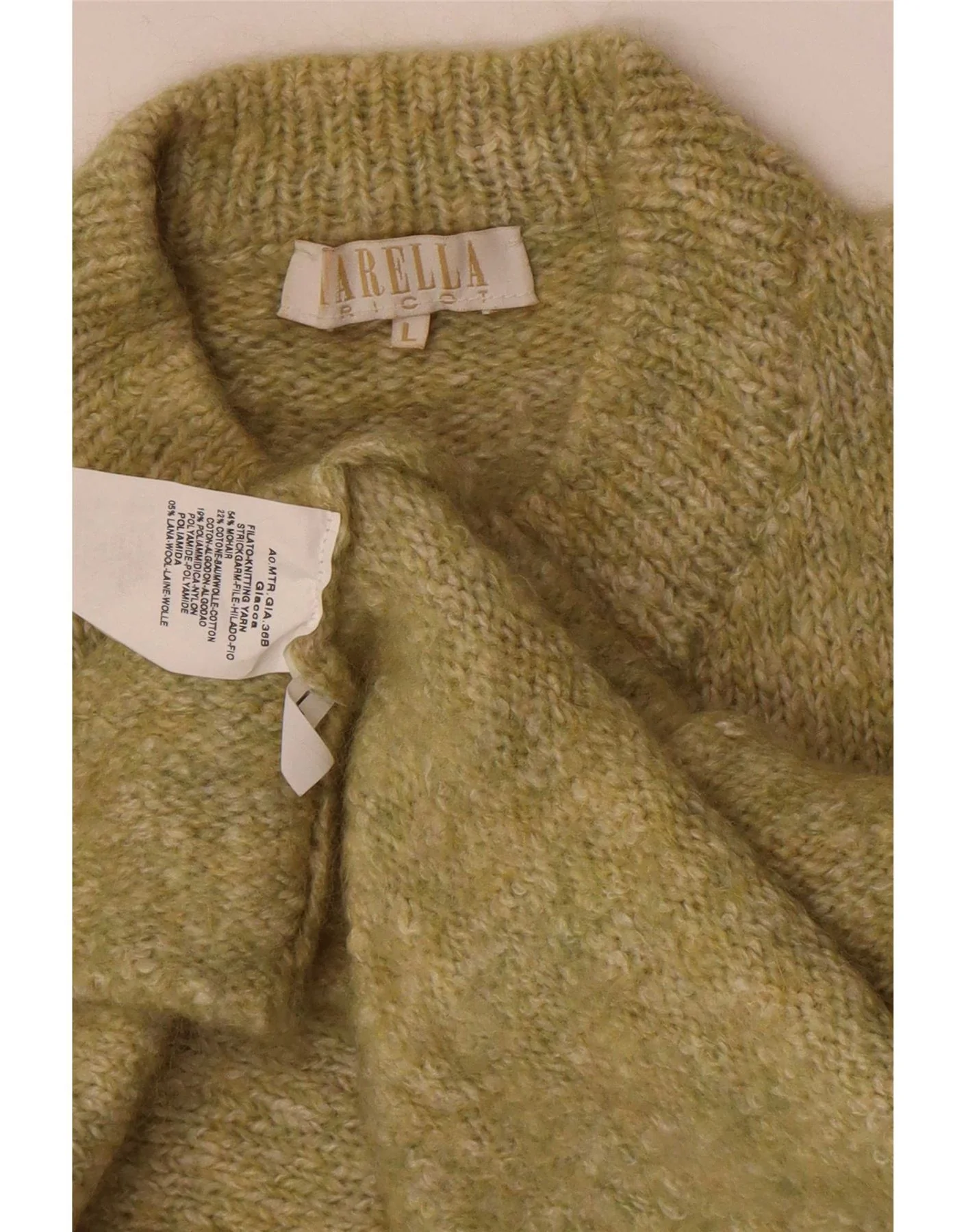 Marella Womens Cardigan Sweater UK 14 Large Green Mohair - Image 3