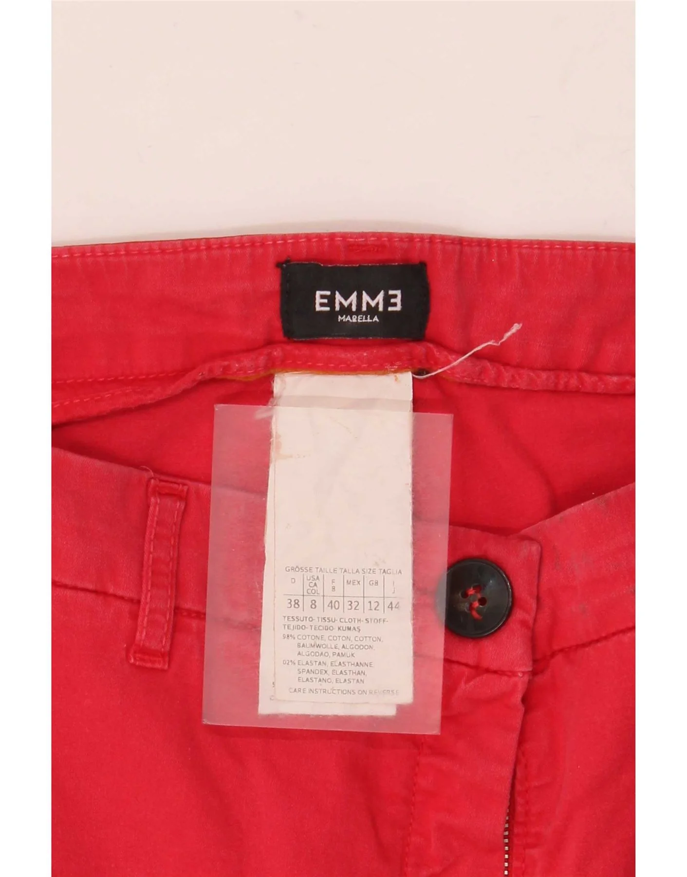 Marella Womens EMME Straight Cropped Trousers UK 12 Medium W32 L26 Red - Image 5
