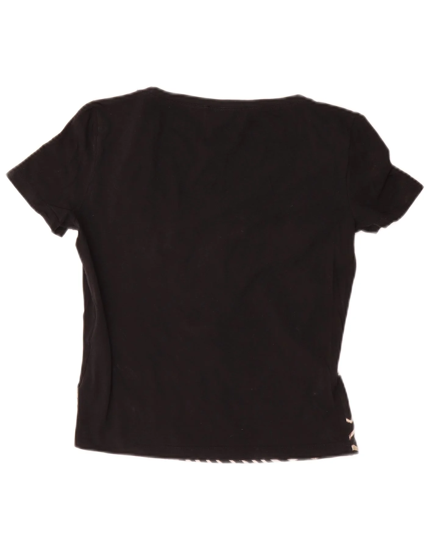 Marella Womens Graphic T-Shirt Top UK 10 Small Black Geometric Cotton - Image 2