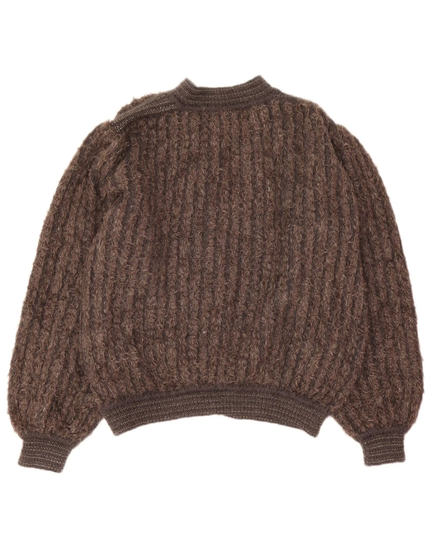Mariedda Womens Cardigan Sweater IT 46 Large Brown Striped - Image 2