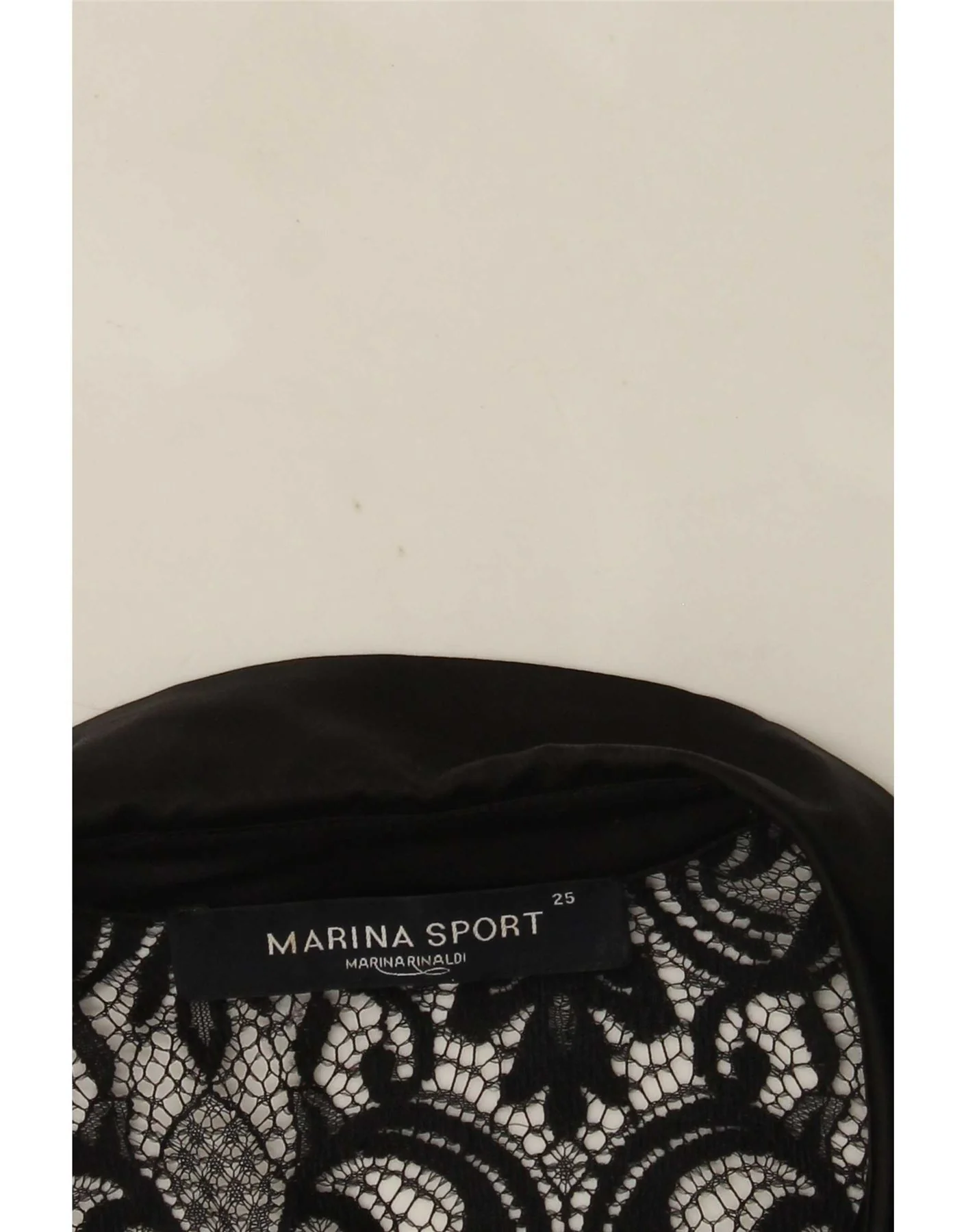 Marina Rinaldi Womens Lace Shirt Blouse Size 25 Large Black Floral - Image 3
