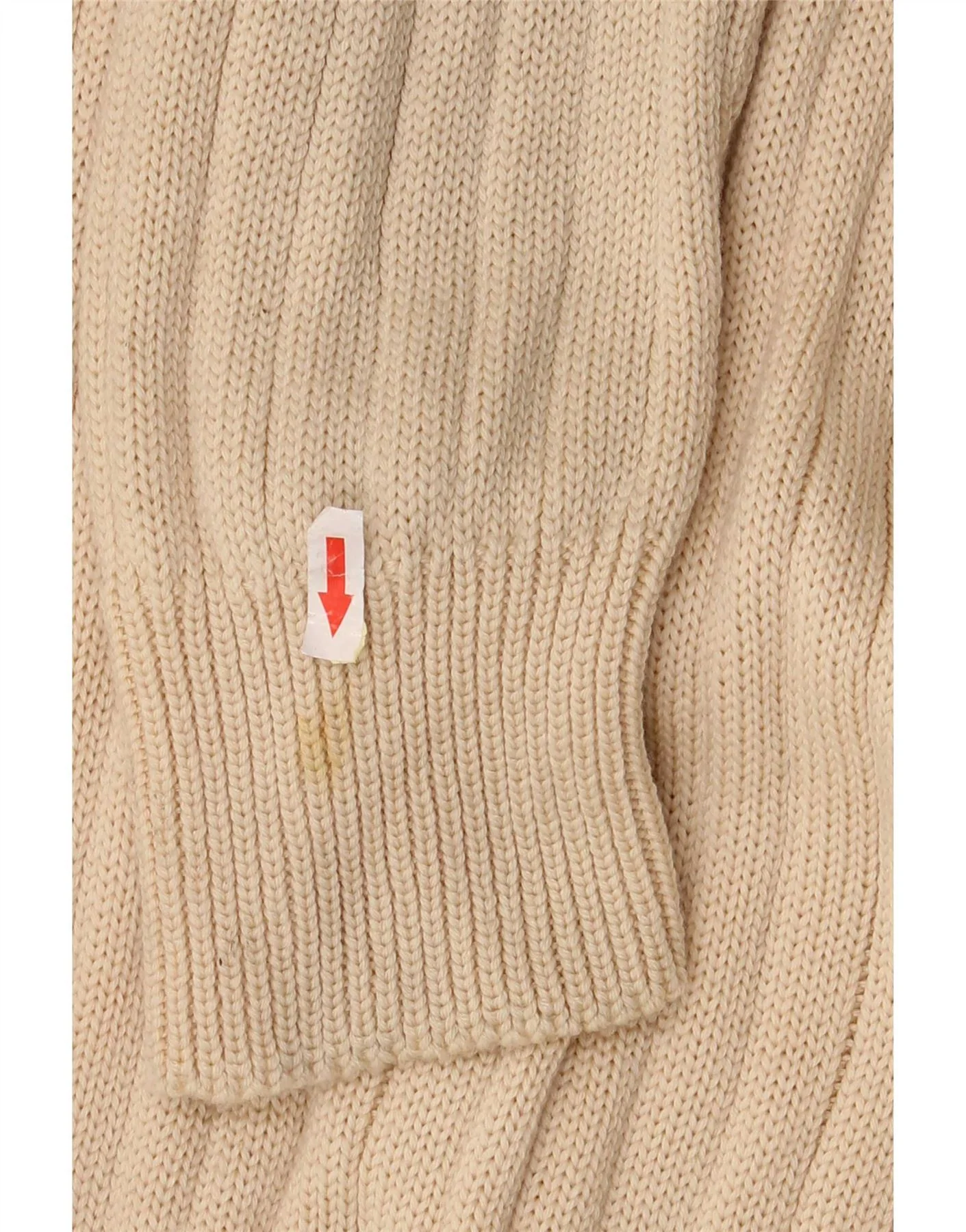 Marina Yachting Womens Roll Neck Jumper Sweater UK 20 2XL Beige Virgin Wool - Image 3