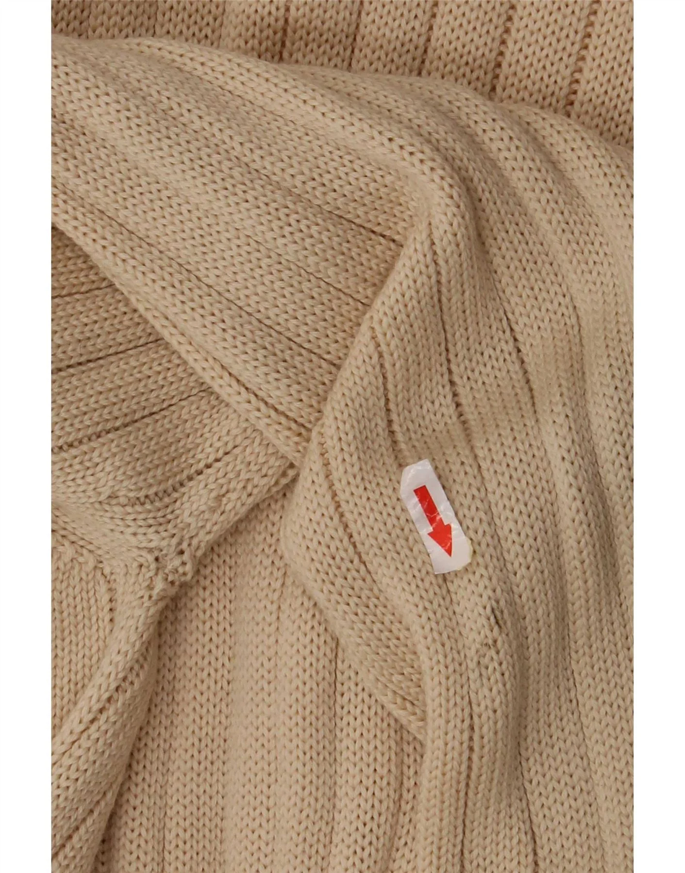 Marina Yachting Womens Roll Neck Jumper Sweater UK 20 2XL Beige Virgin Wool - Image 4