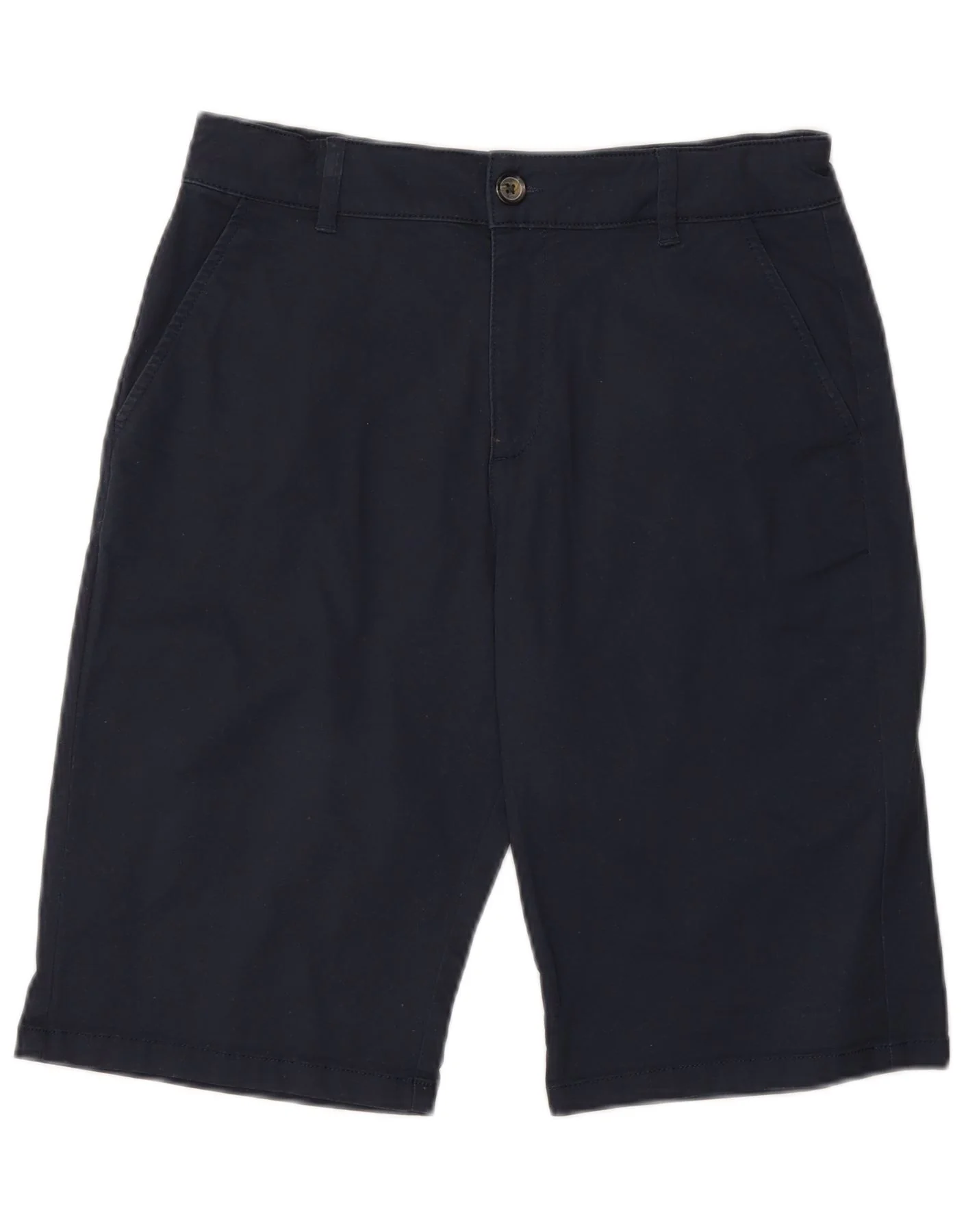 Marks & Spencer Boys Chino Shorts 13-14 Years W28 Navy Blue Cotton