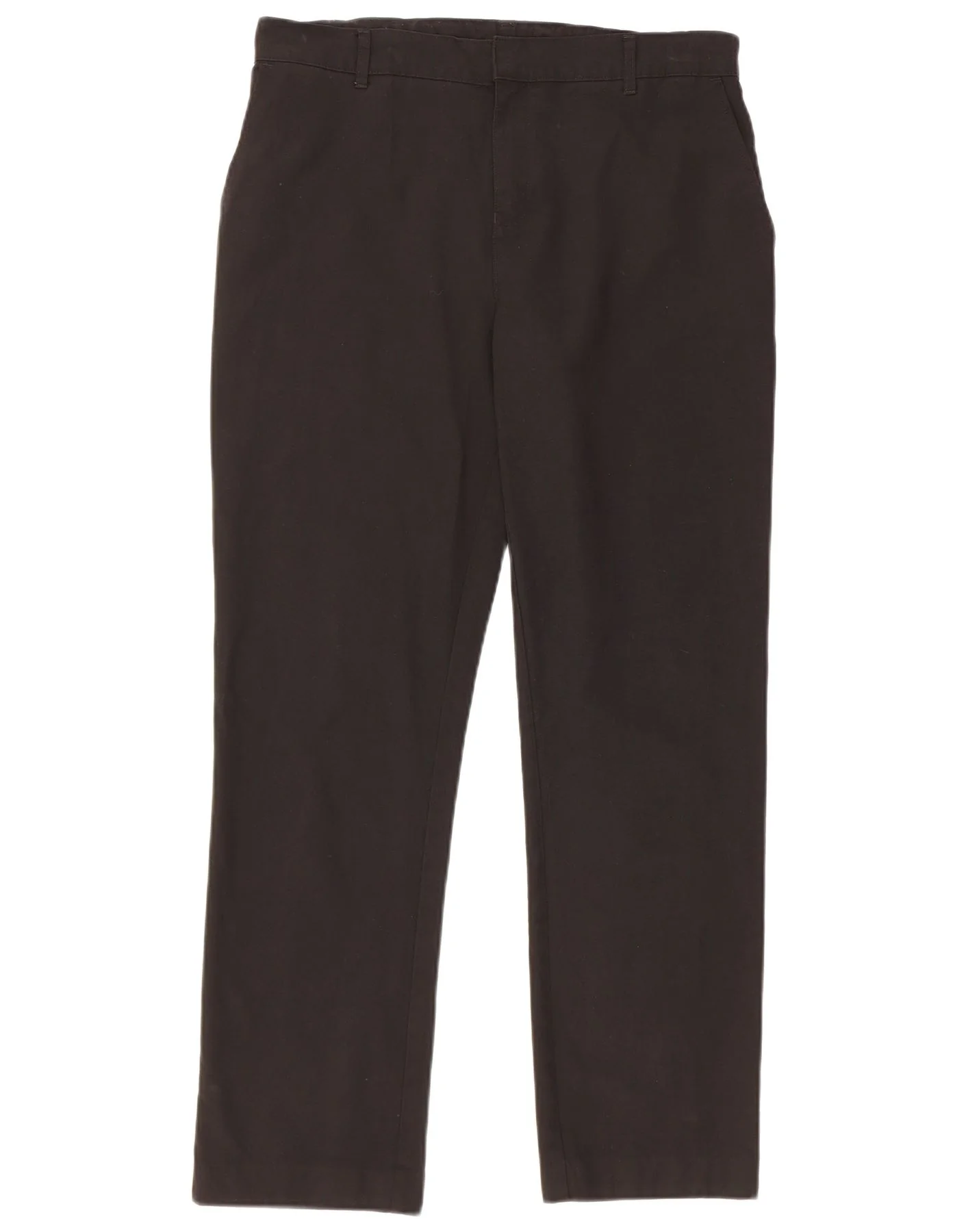 Marks & Spencer Boys Straight Chino Trousers 15-16 Years W32 L28 Black