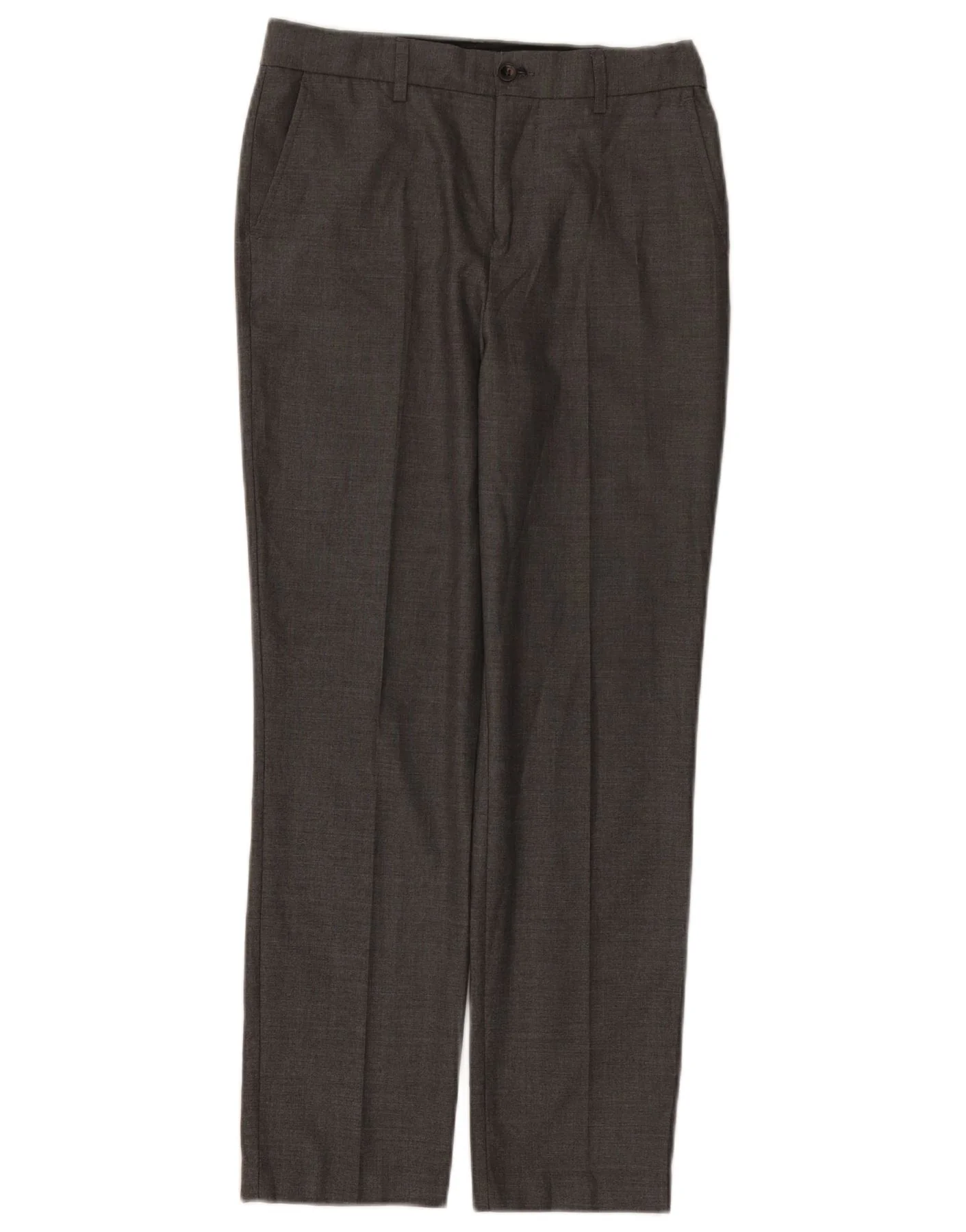 Marks & Spencer Boys Straight Suit Trousers 11-12 Years W28 L26 Grey