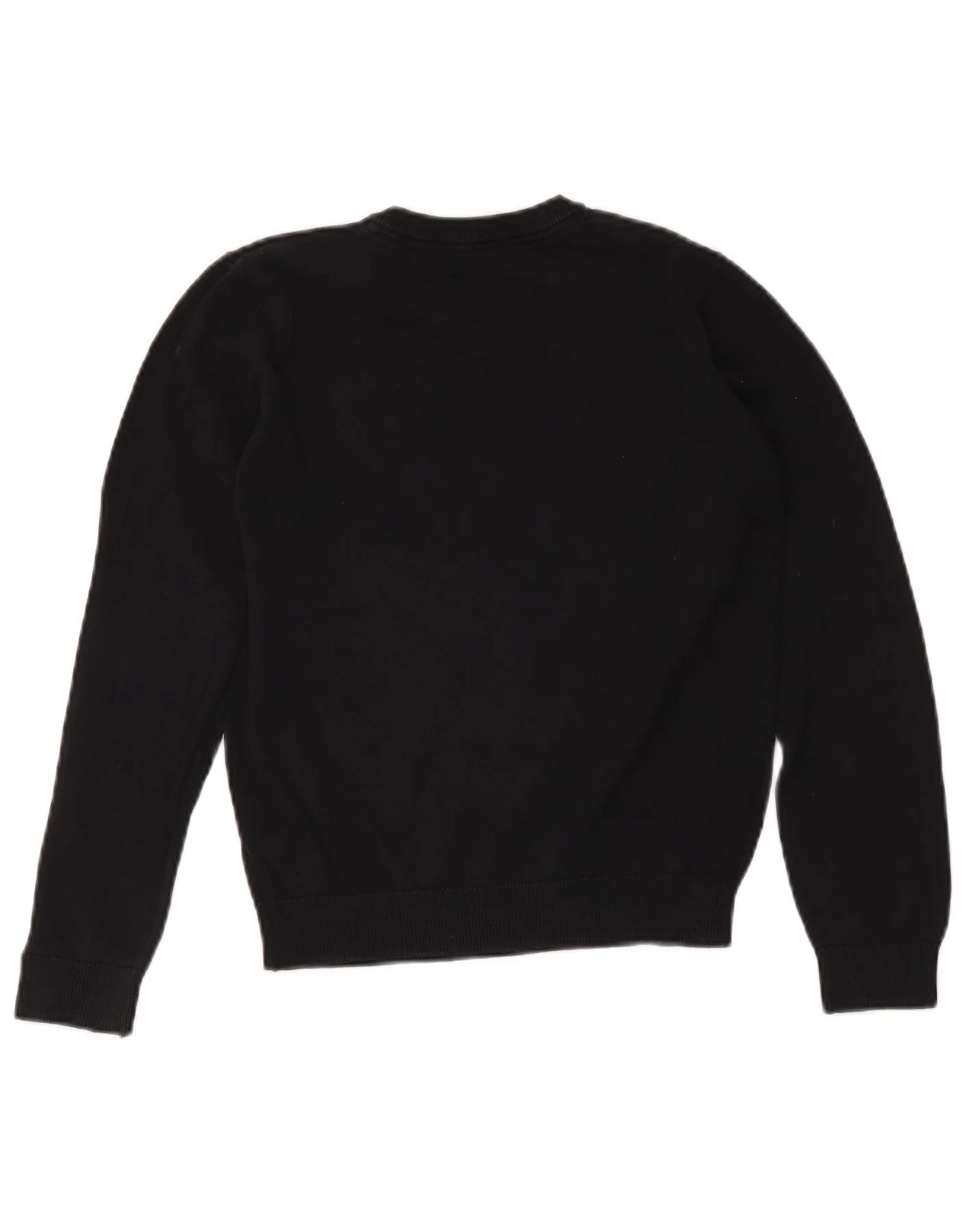 Marks & Spencer Boys V-Neck Jumper Sweater 11-12 Years Black Cotton - Image 2