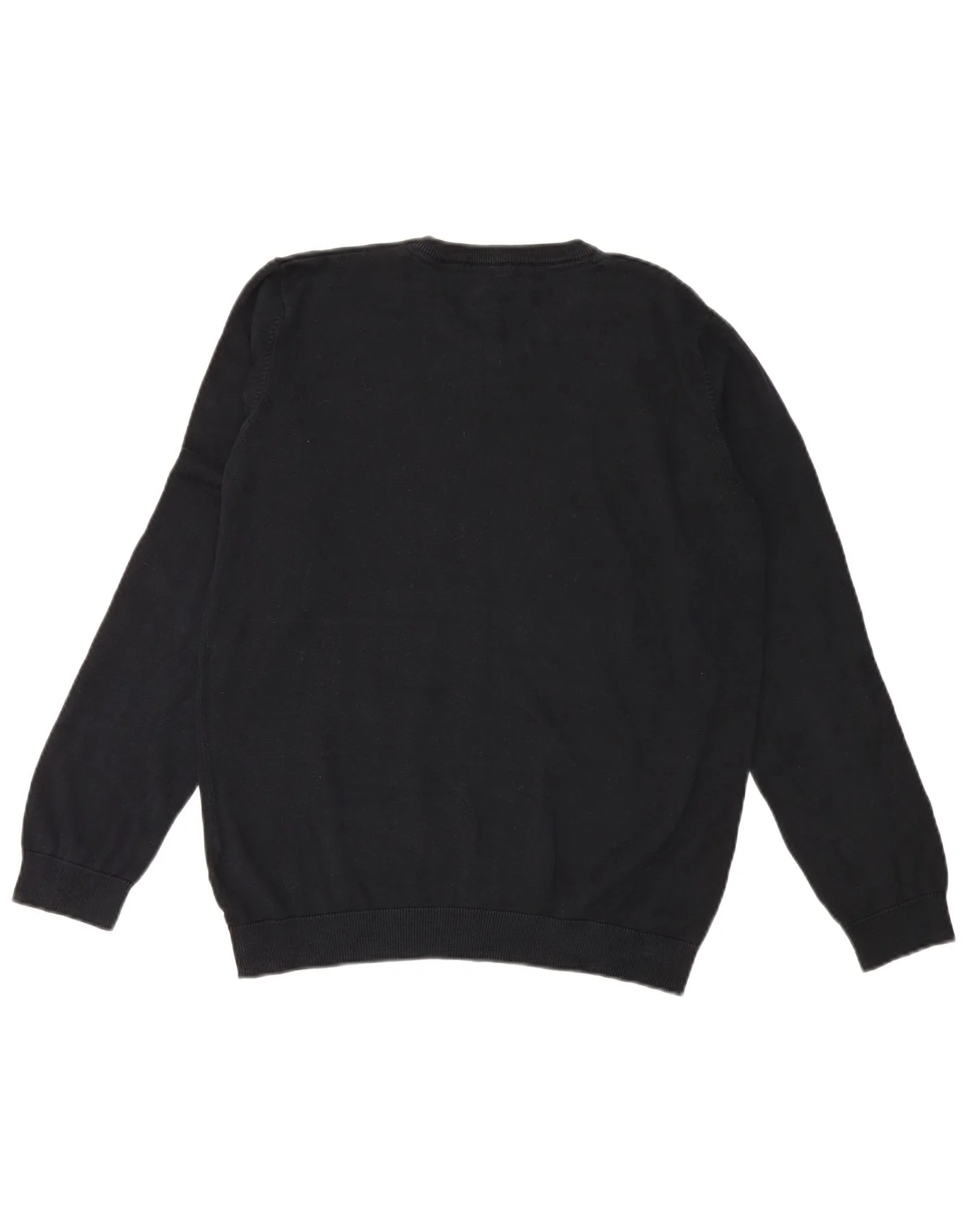 Marks & Spencer Boys V-Neck Jumper Sweater 15-16 Years Black Cotton - Image 2