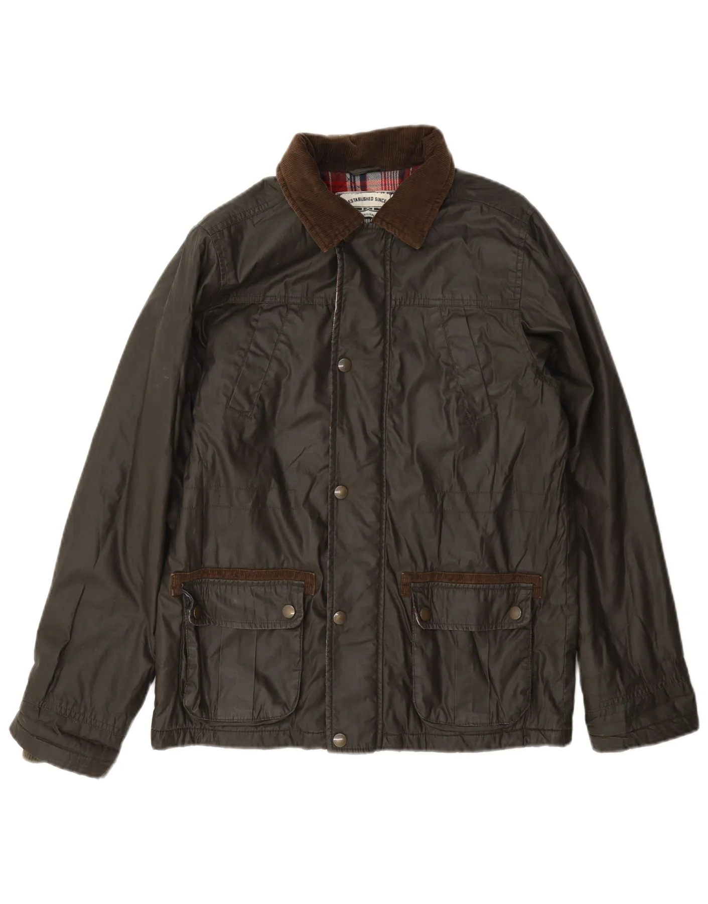 Marks & Spencer Boys Waxed Cotton Jacket 13-14 Years Khaki