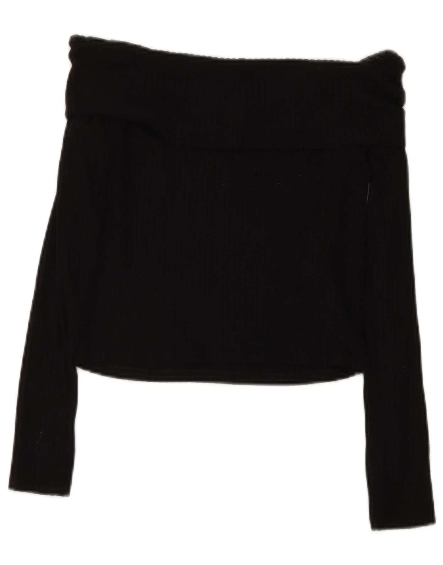 Marks & Spencer Girls Crop Off Shoulder Top 13-14 Years Black Viscose - Image 2