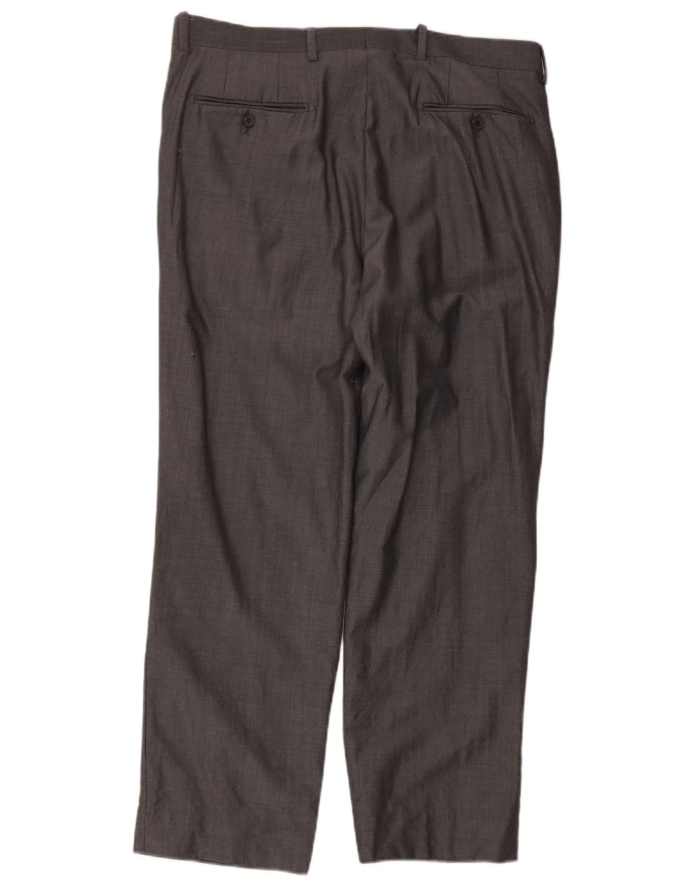 Marks & Spencer Mens Autograph Straight Suit Trousers W34 L29 Grey Wool - Image 2