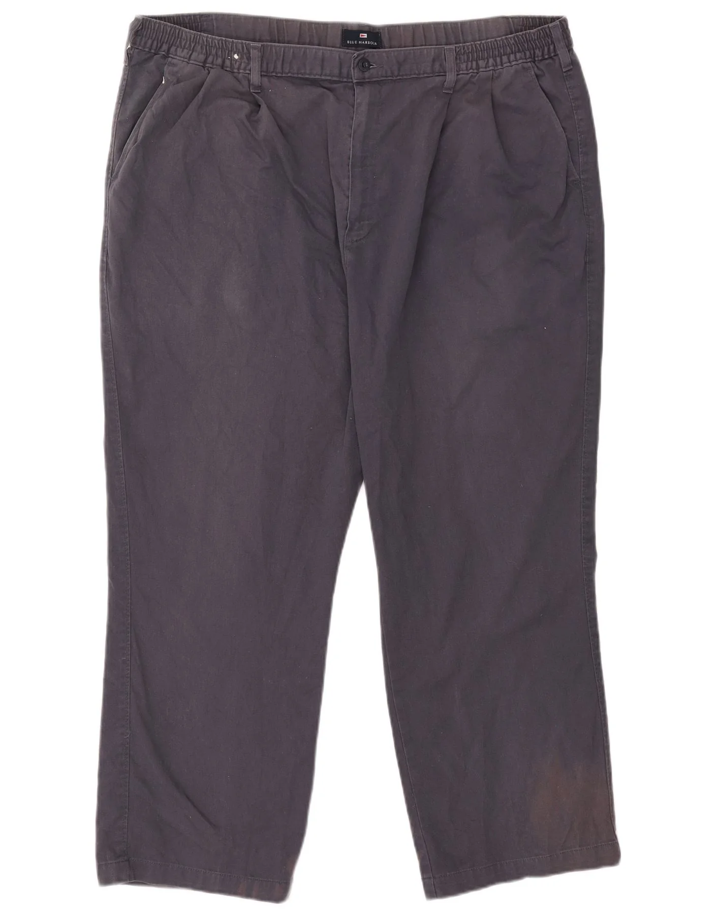 Marks & Spencer Mens Blue Harbour Pegged Chino Trousers W44 L29 Navy Cotton