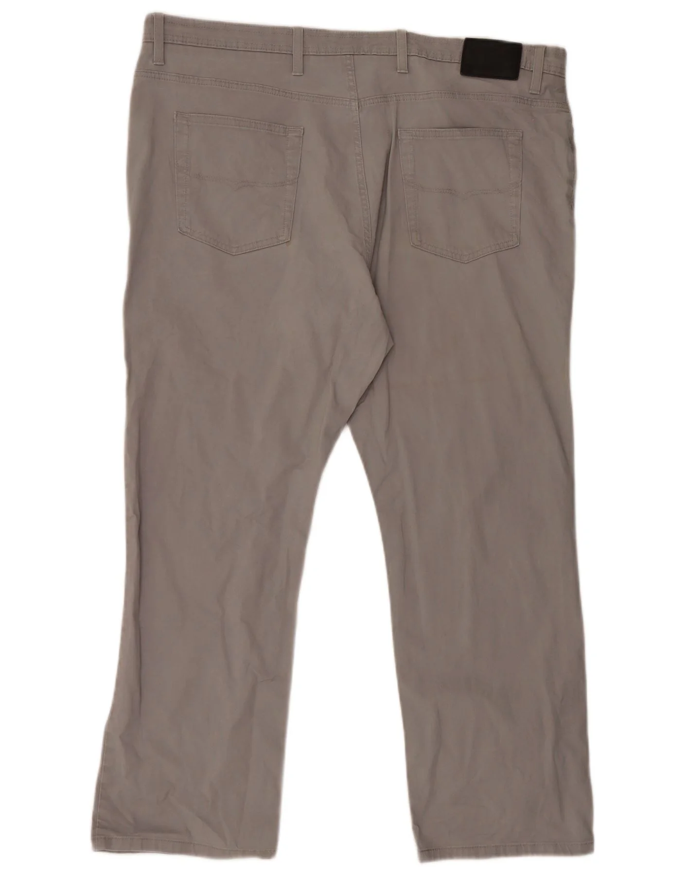 Marks & Spencer Mens Blue Harbour Straight Casual Trousers W42 L29 Grey - Image 2