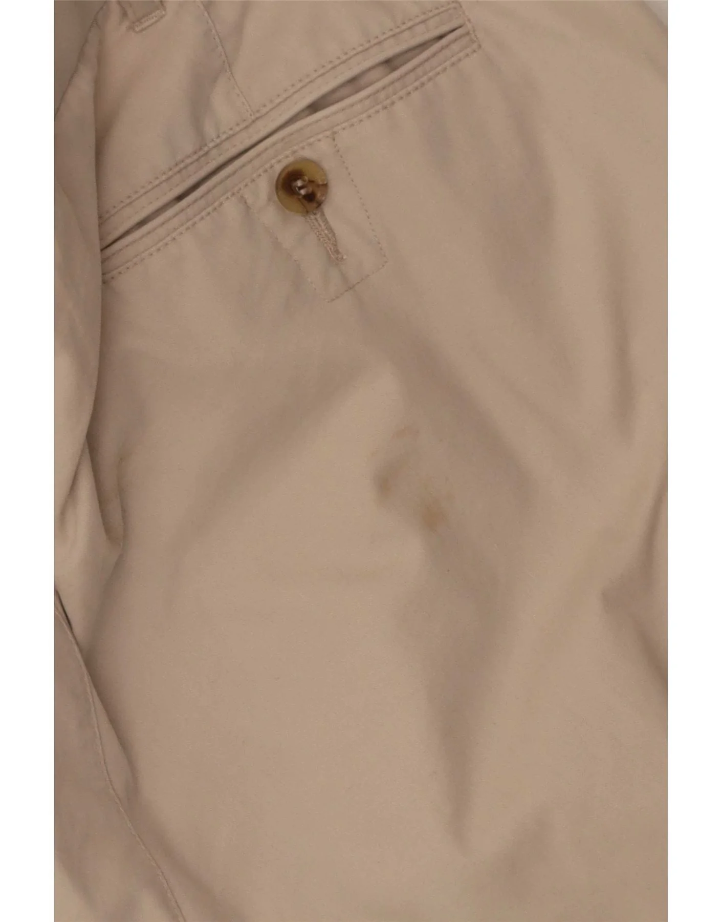 Marks & Spencer Mens Blue Harbour Straight Chino Trousers W38 L31 Beige - Image 3