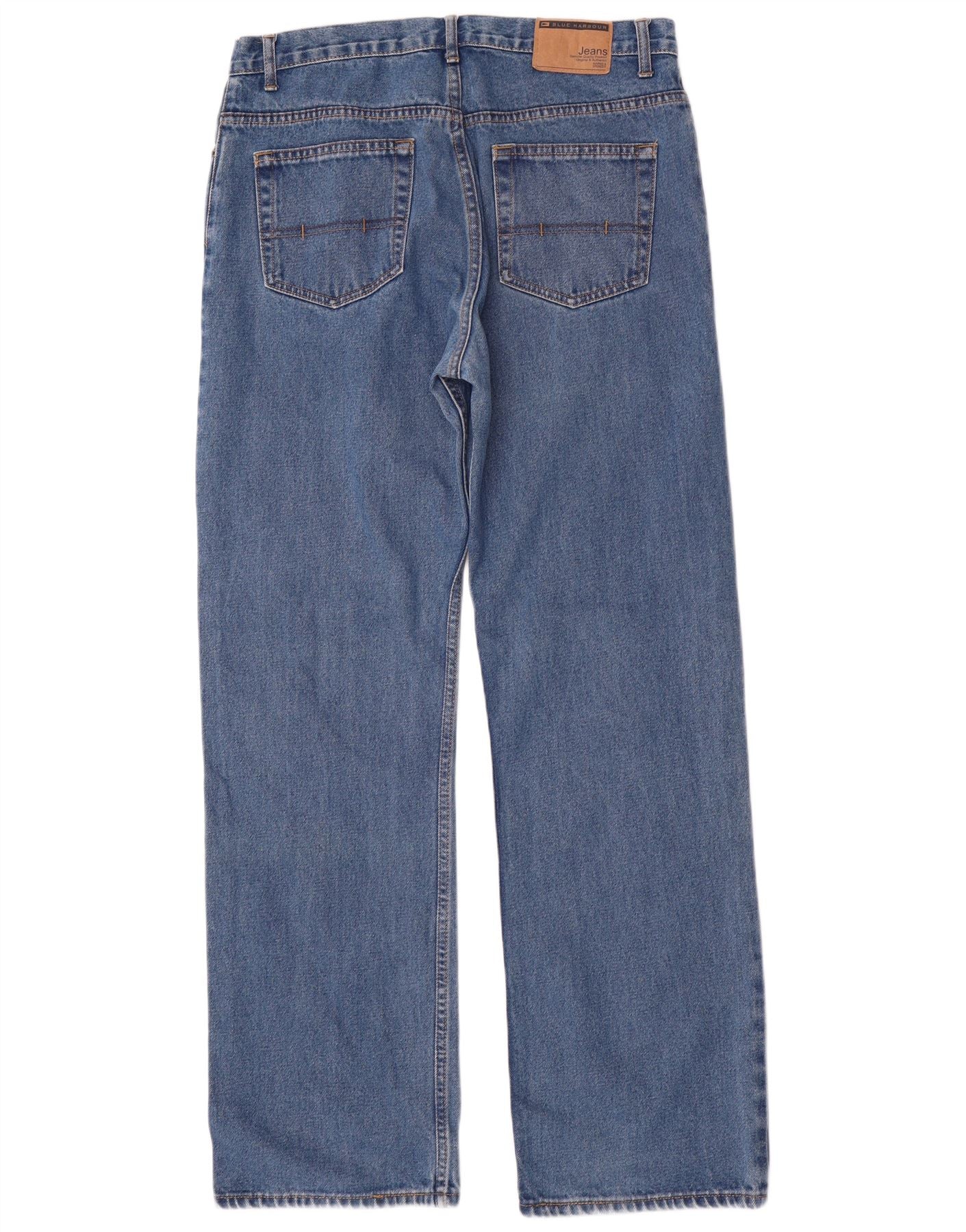 Marks & Spencer Mens Blue Harbour Straight Jeans W34 L33 Cotton - Image 2