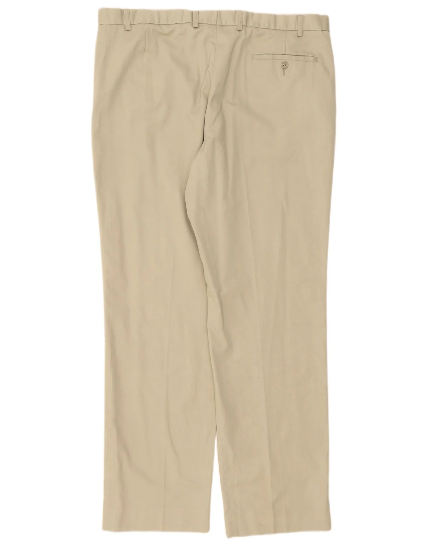 Marks & Spencer Mens Blue Harbour Straight Suit Trousers W40 L33 Beige - Image 2