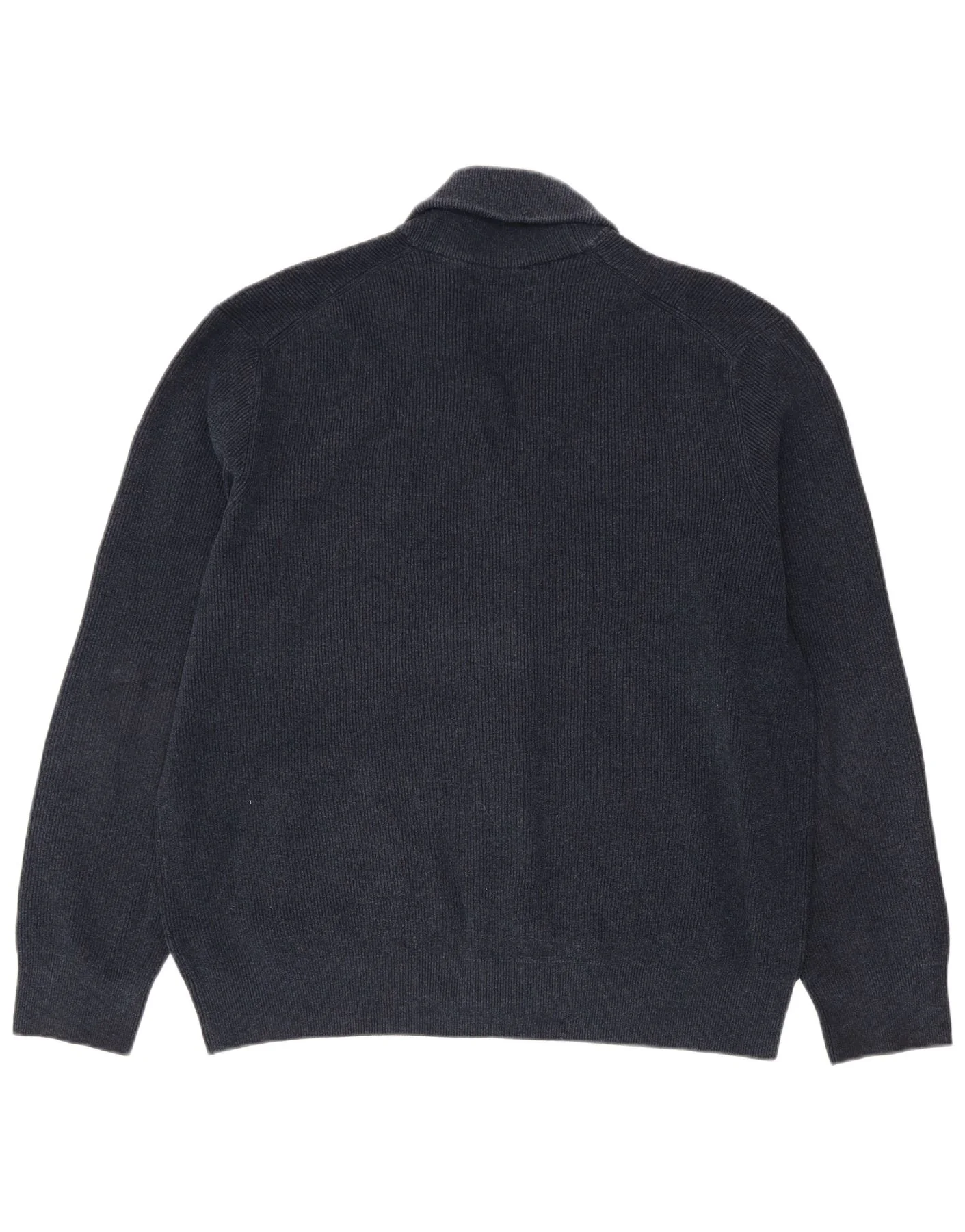 Marks & Spencer Mens Cardigan Sweater 2XL Navy Blue Polyester - Image 2
