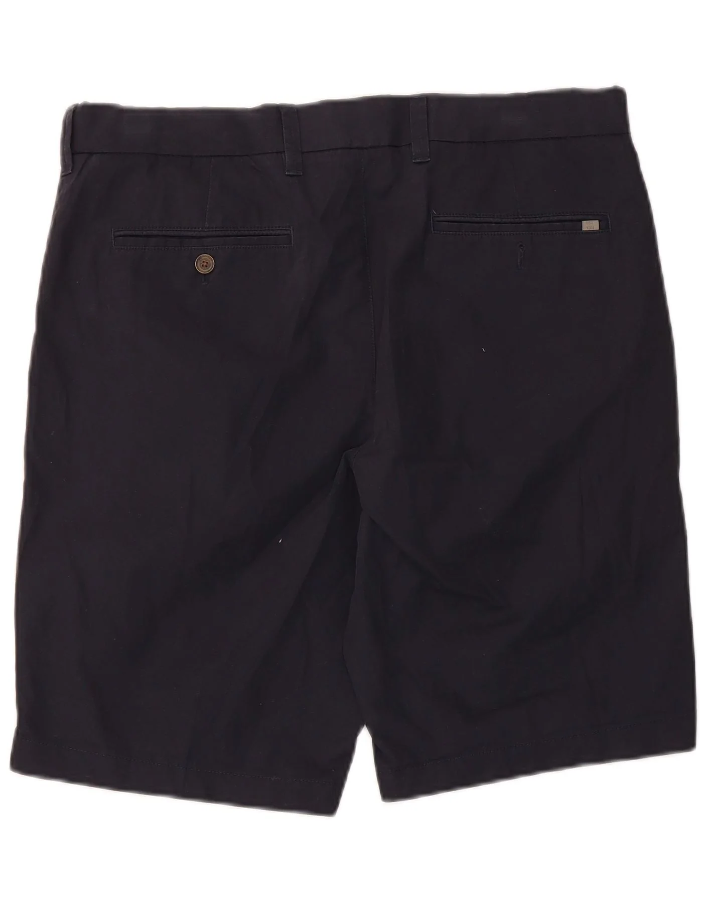 Marks & Spencer Mens Chino Shorts W34 Large Navy Blue Cotton - Image 2
