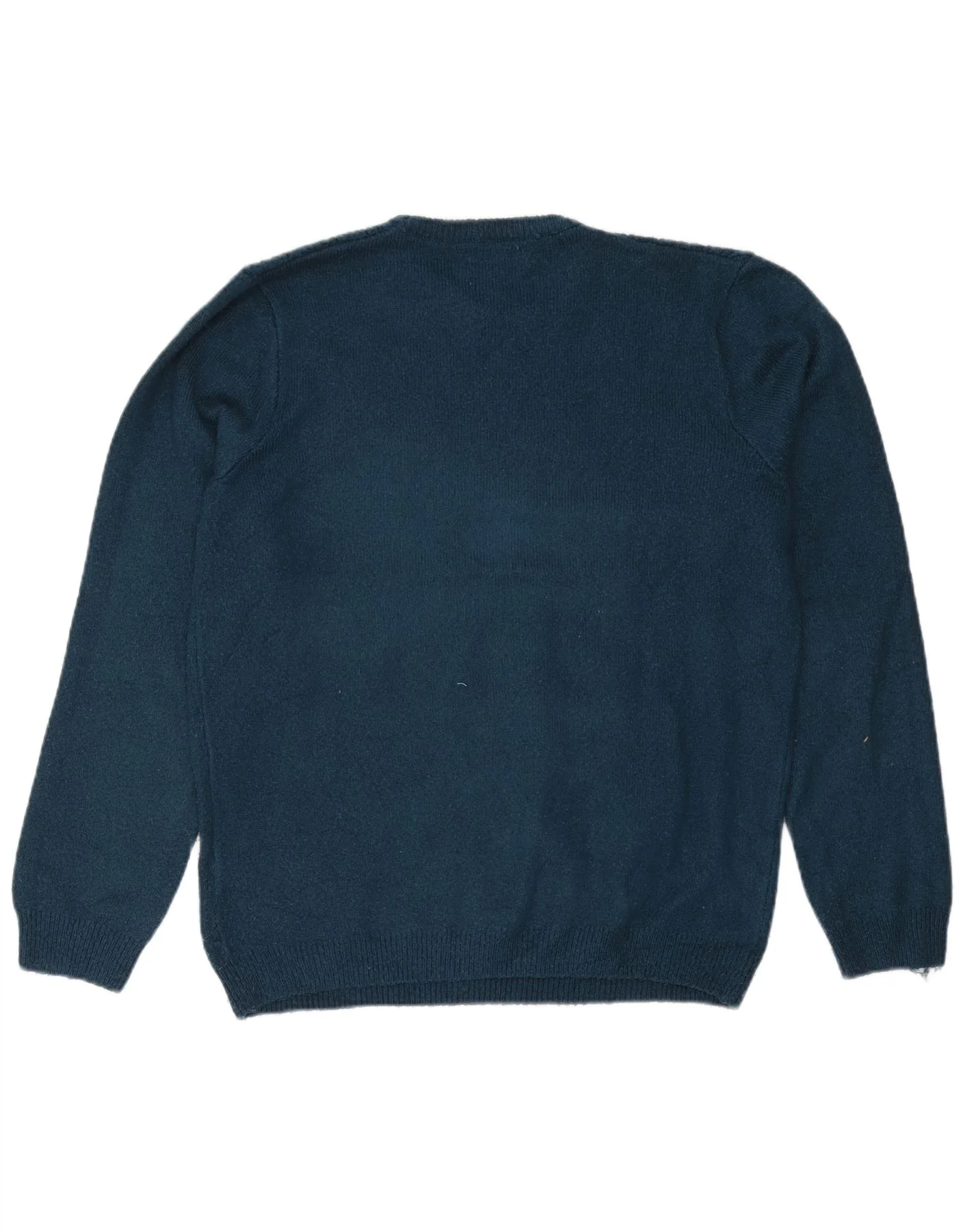 Marks & Spencer Mens Crew Neck Jumper Sweater Large Turquoise Acrylic - Image 2