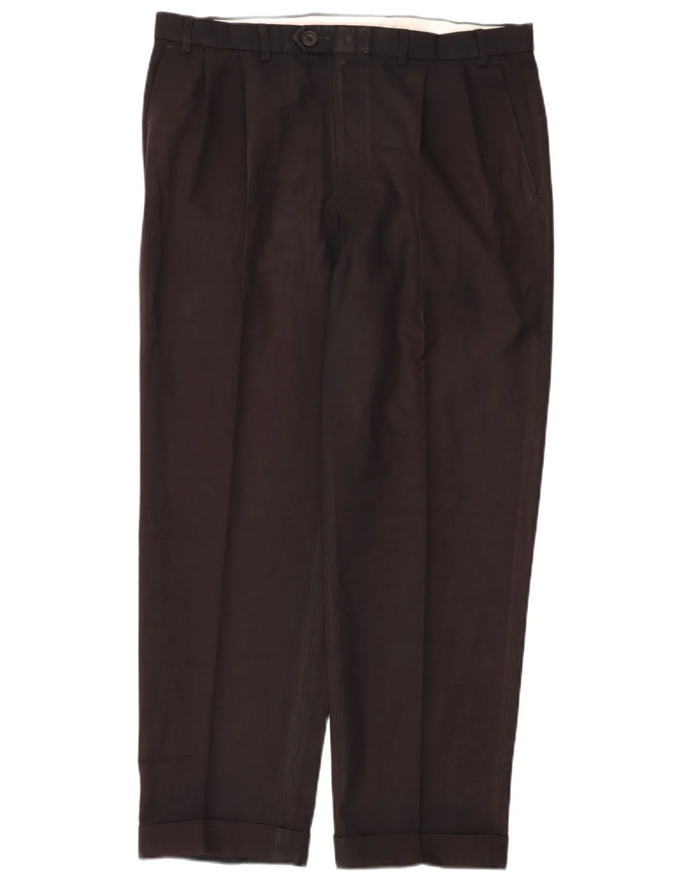 Marks & Spencer Mens Pegged Suit Trousers W38 L31 Navy Blue Polyester