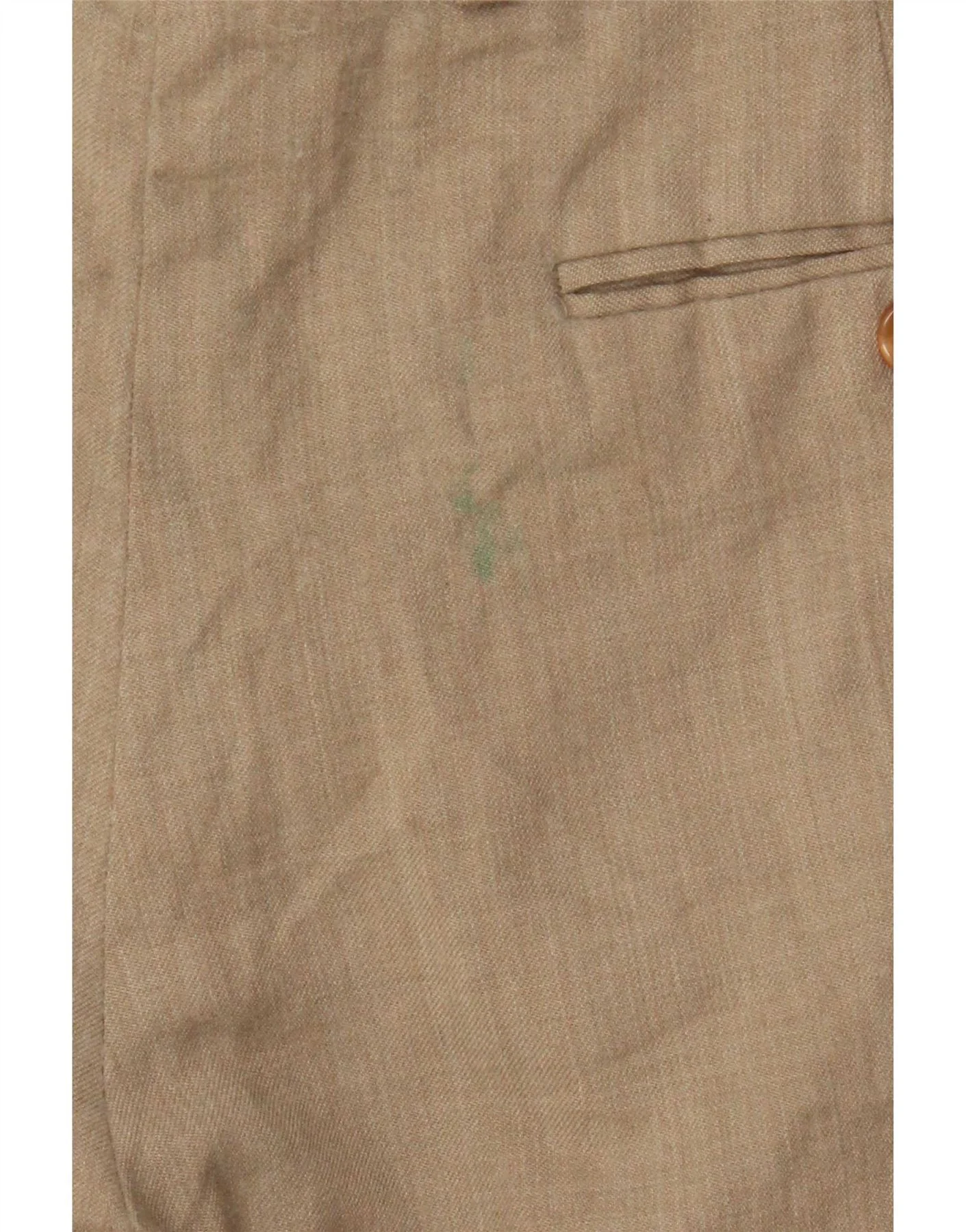 Marks & Spencer Mens St. Michael Crop Pegged Suit Trousers W32 L26 Beige - Image 3