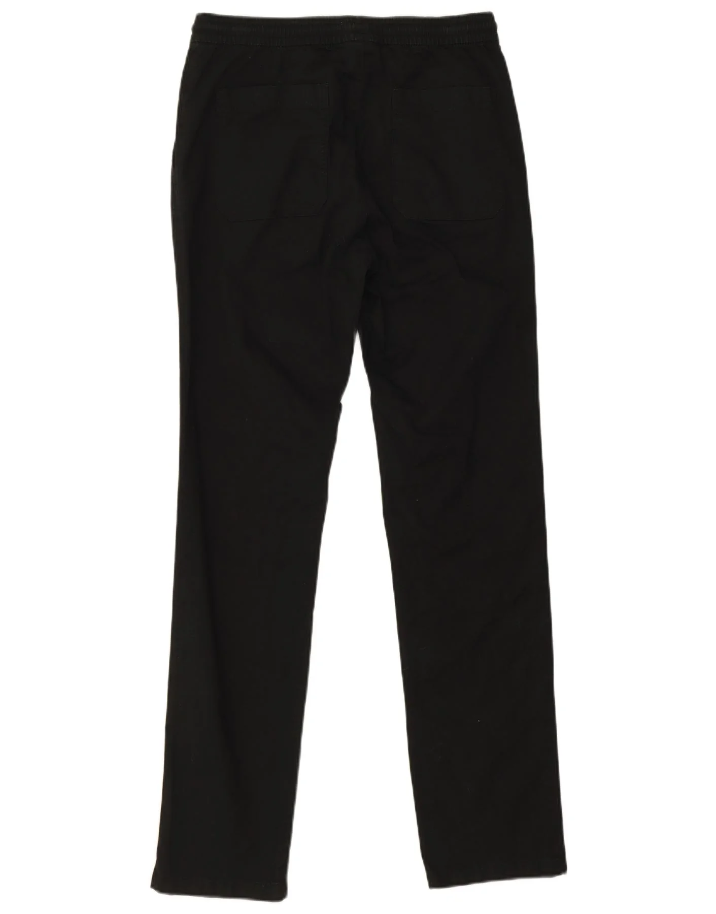 Marks & Spencer Mens Straight Casual Trousers Small W30 L32 Black Cotton - Image 2