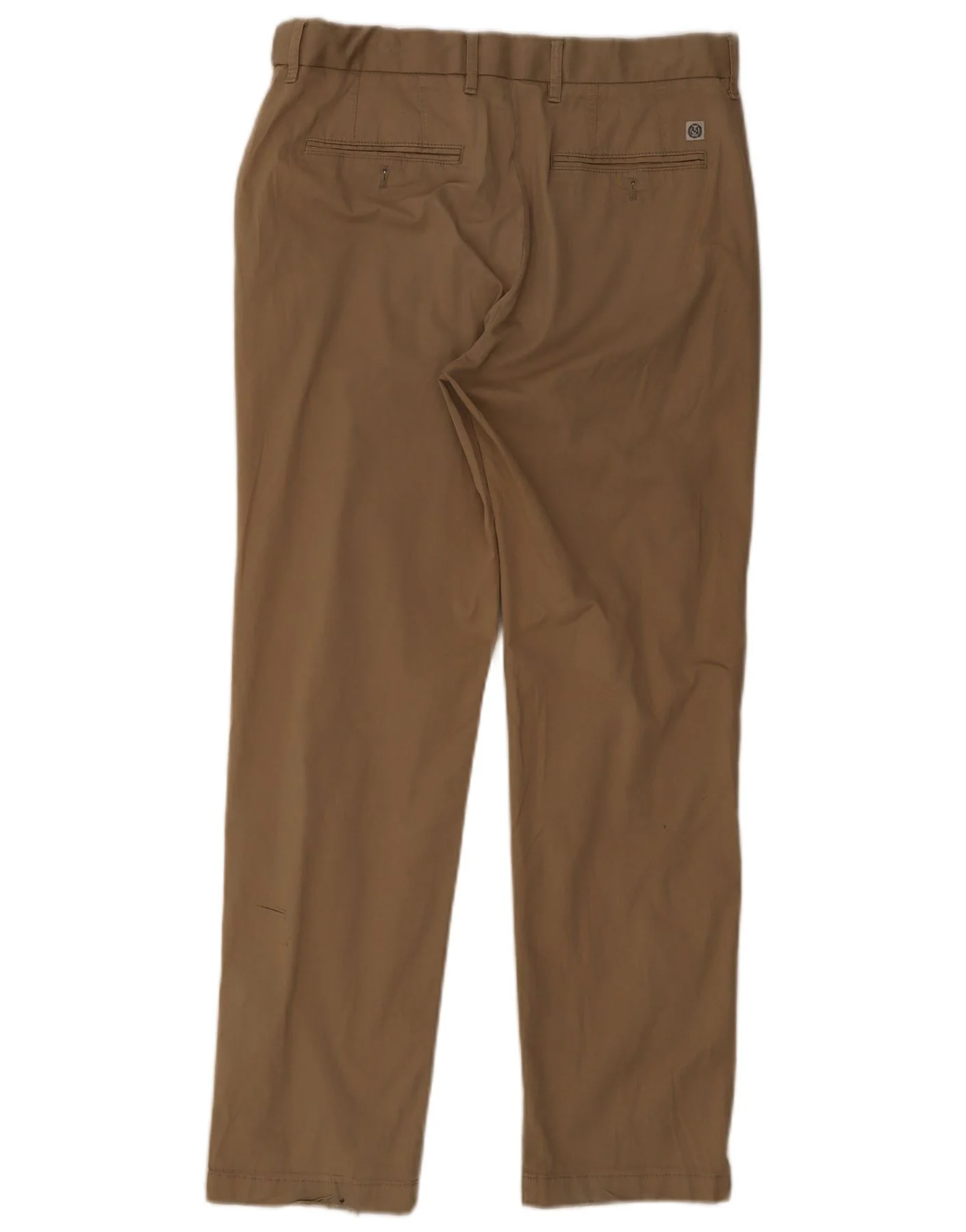 Marks & Spencer Mens Straight Chino Trousers W32 L31 Beige Cotton - Image 2