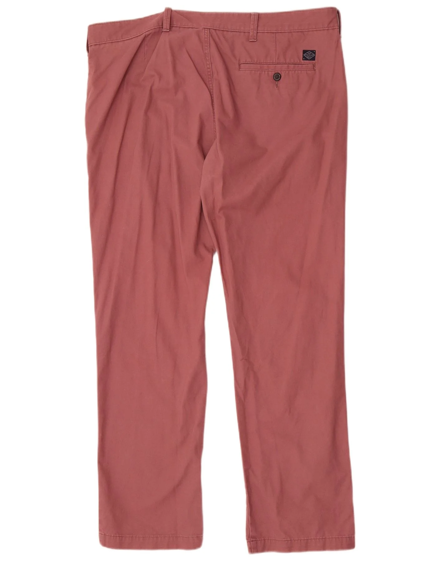 Marks & Spencer Mens Straight Chino Trousers W40 L31 Pink Cotton - Image 2