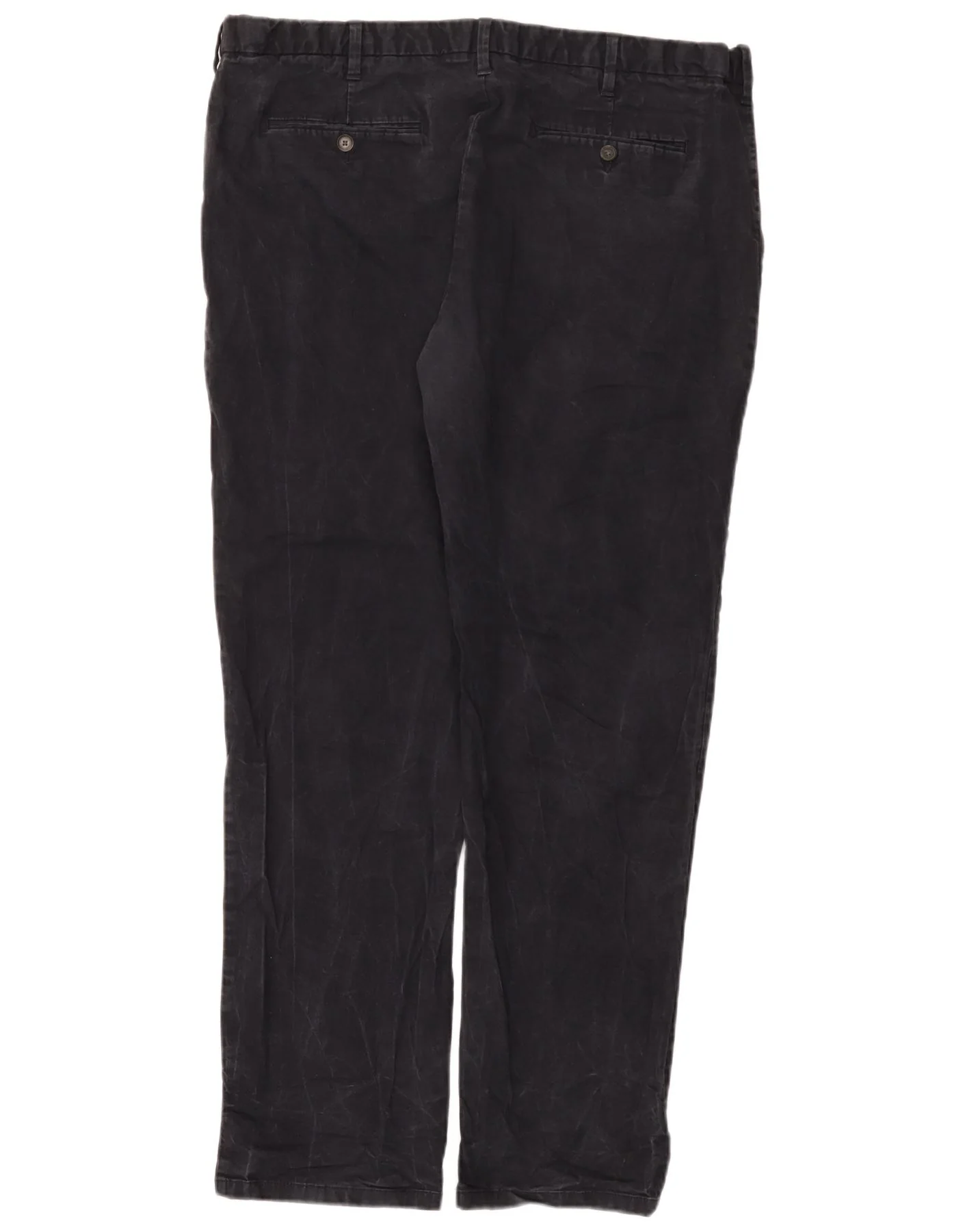 Marks & Spencer Mens Straight Regular Chino Trousers W42 L33 Navy Blue - Image 2