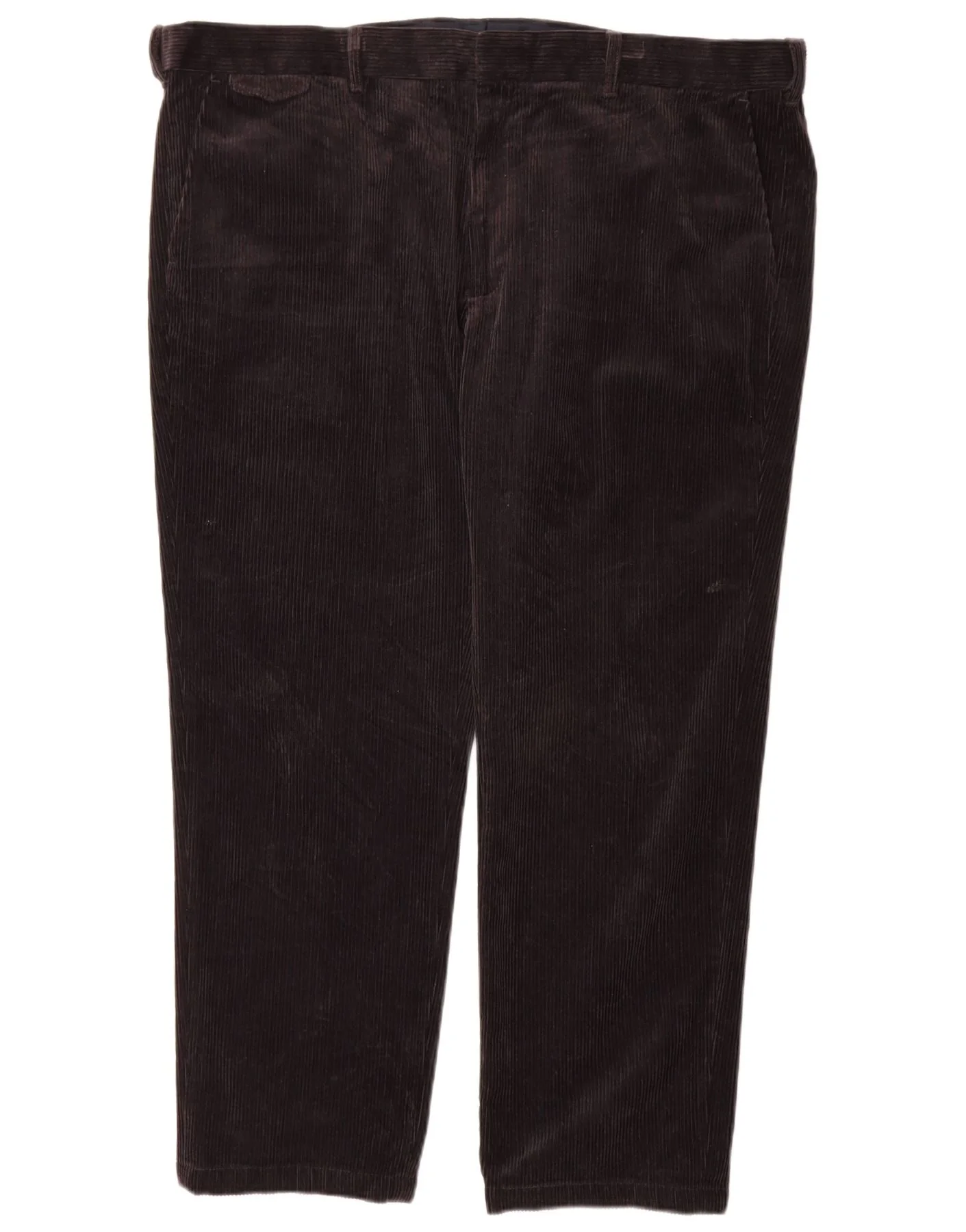Marks & Spencer Mens Straight Regular Corduroy Trousers W44 L29 Black