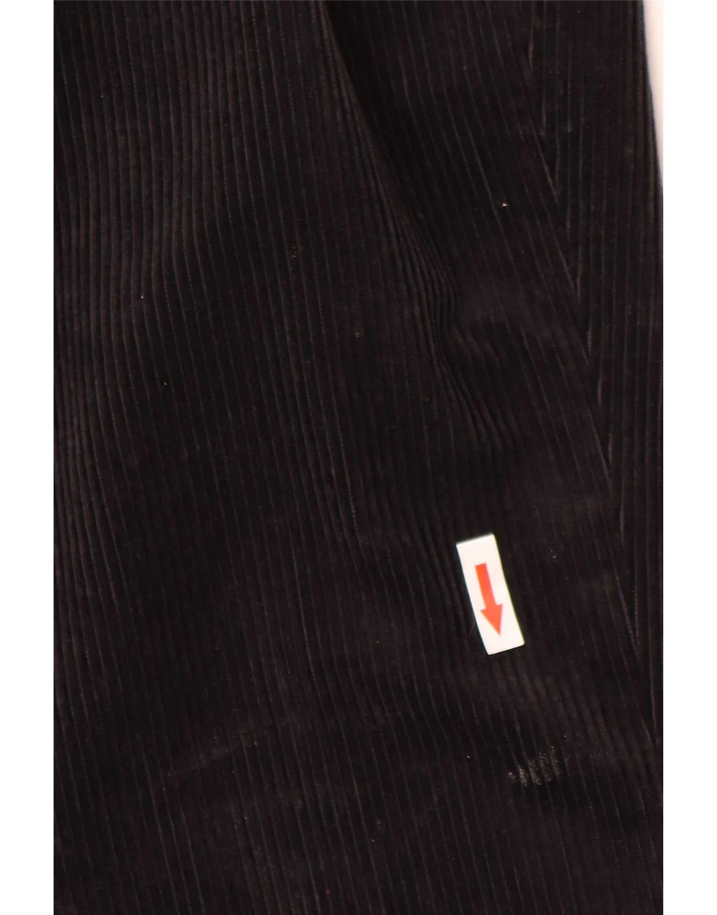 Marks & Spencer Mens Straight Regular Corduroy Trousers W44 L29 Black - Image 3