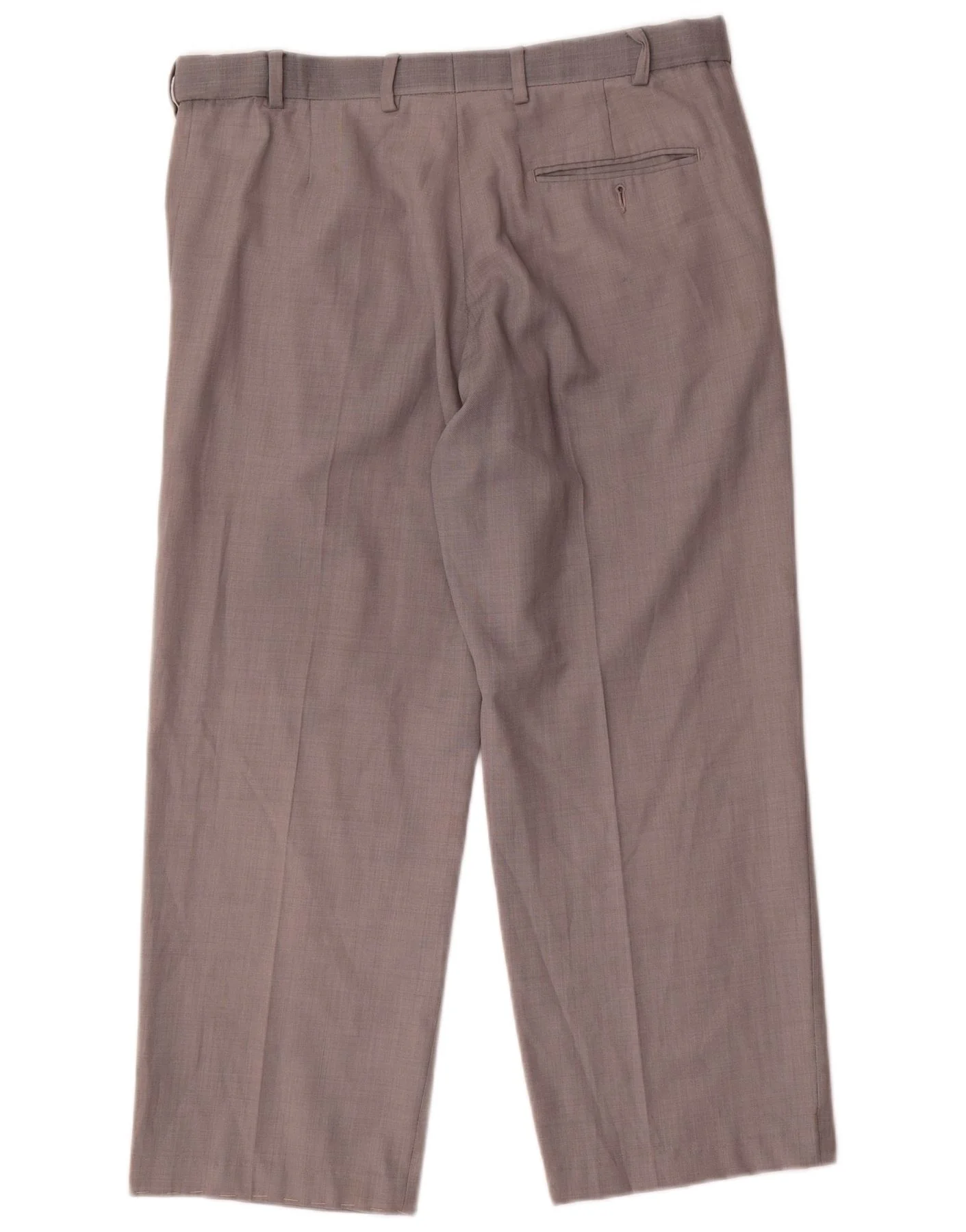 Marks & Spencer Mens Straight Suit Trousers W34 L26 Grey Wool - Image 2