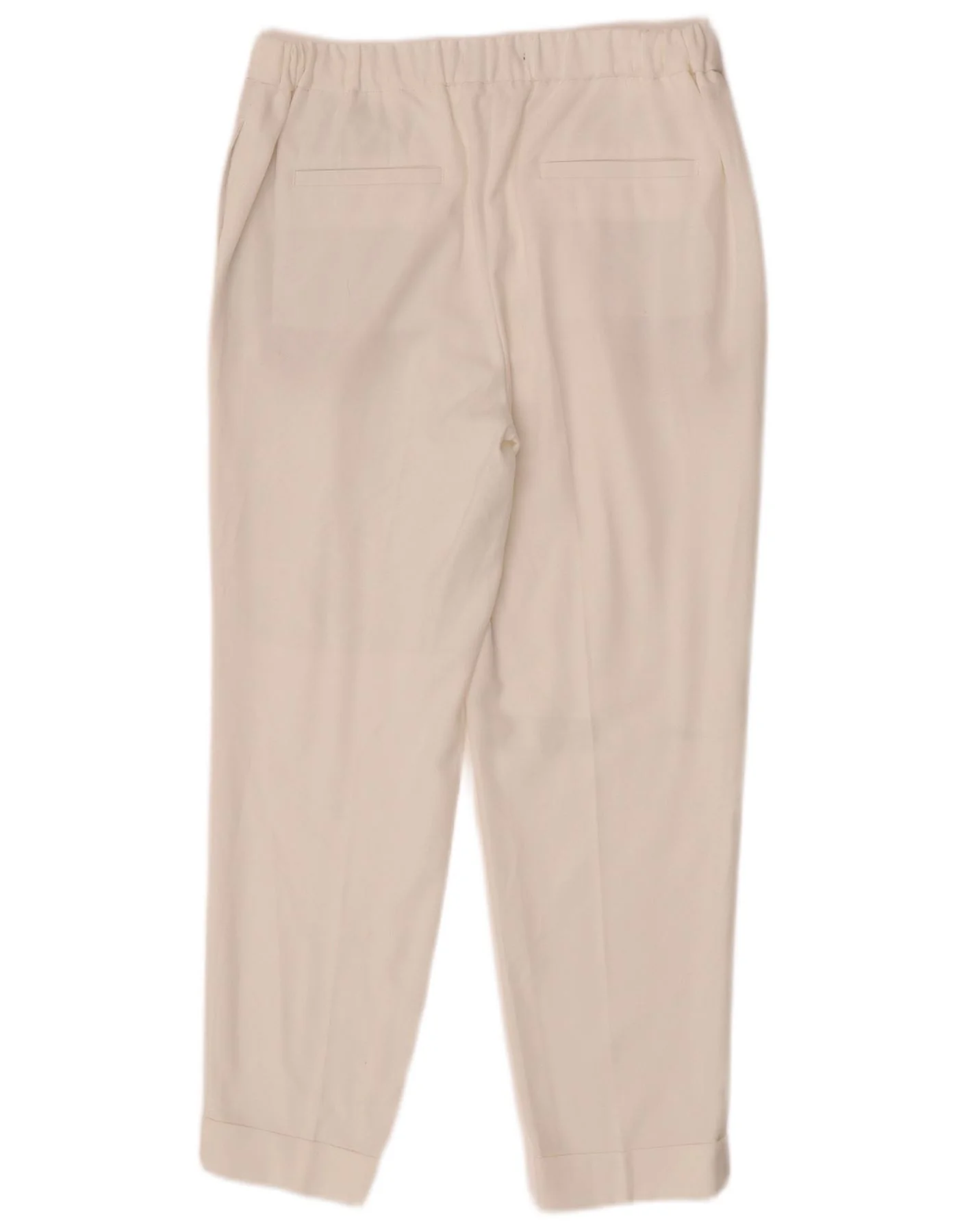 Marks & Spencer Mens Tapered Chino Trousers UK 10 Small W26 L25 White - Image 2