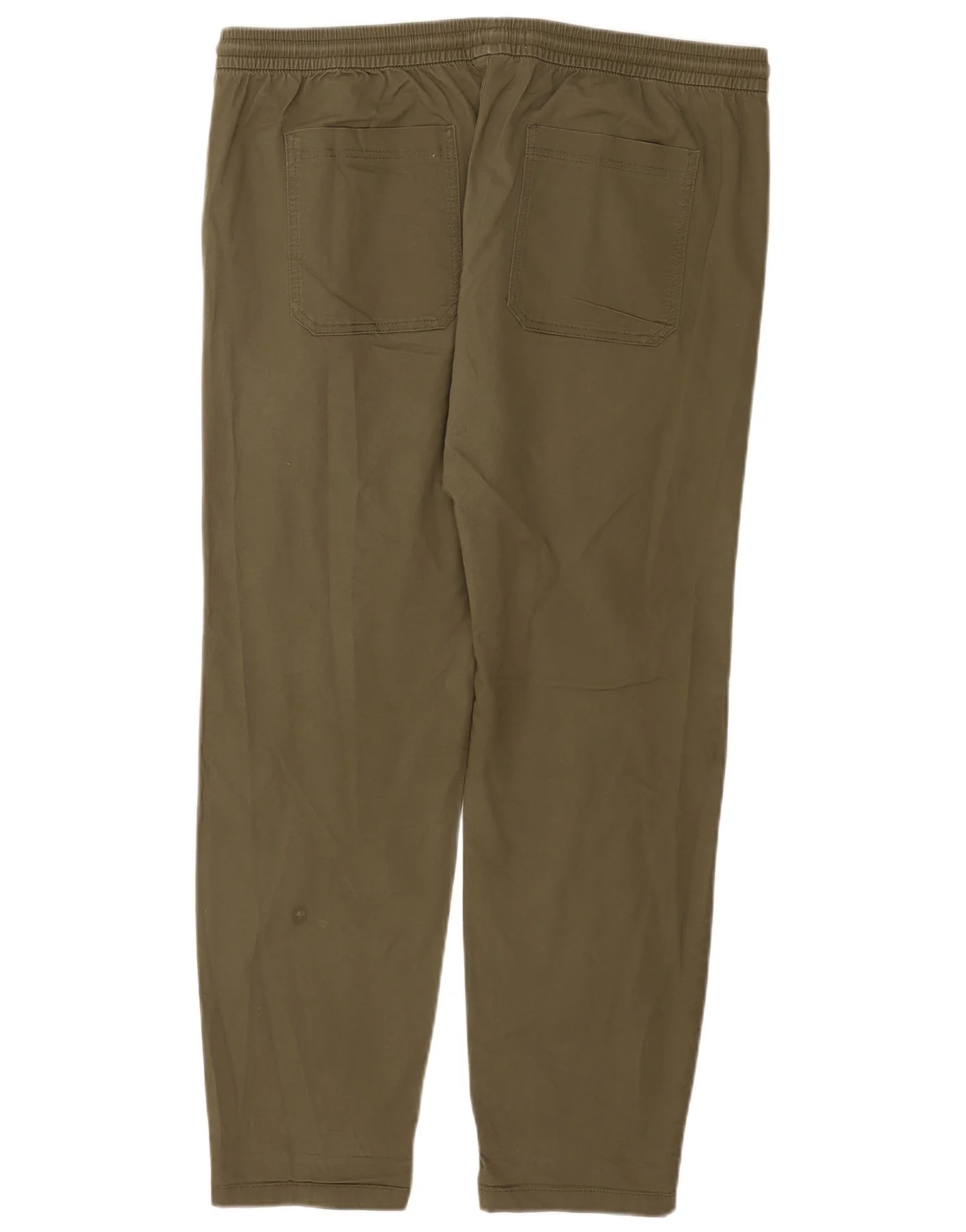 Marks & Spencer Mens Tapered Trousers XL W38 L29 Khaki Cotton - Image 2
