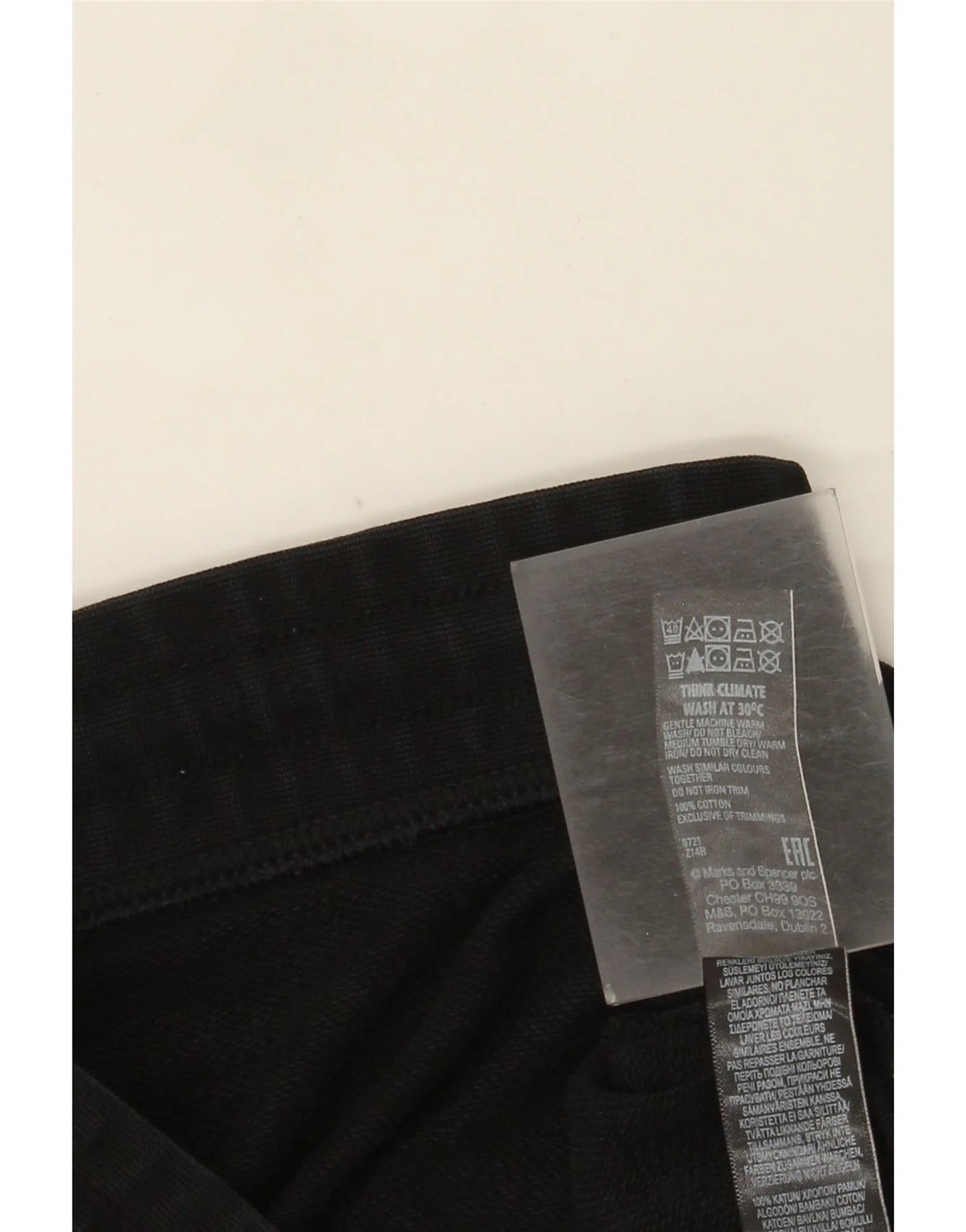 Marks & Spencer Mens Tracksuit Trousers Joggers Large Black Cotton - Image 3