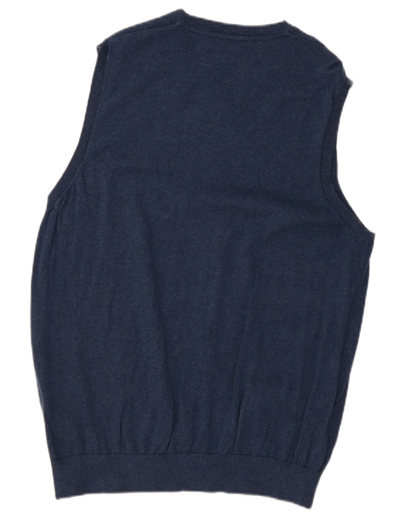 Marks & Spencer Mens Vest Tank Top XL Navy Blue Cotton - Image 2