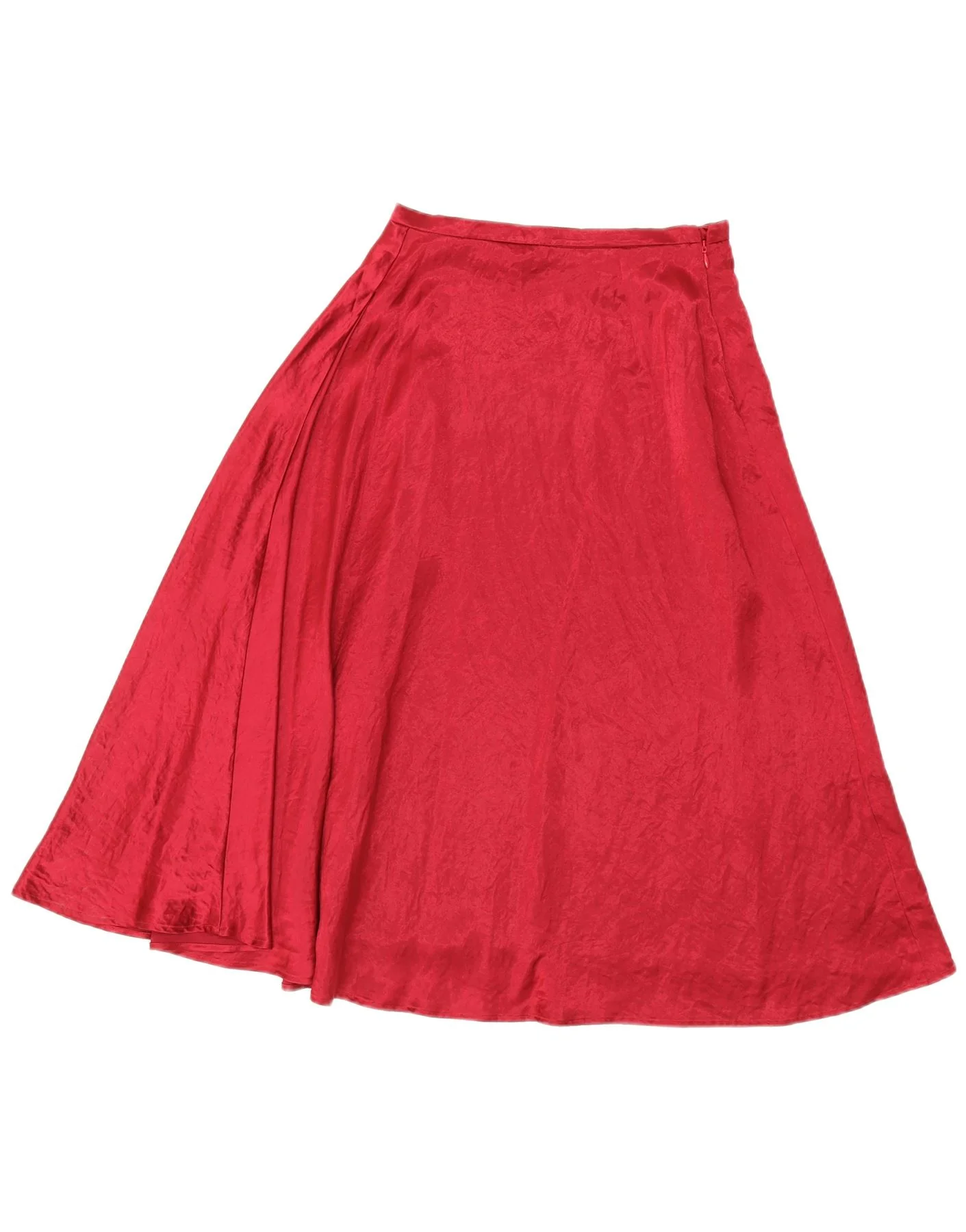 Marks & Spencer Womens A-Line Skirt UK 8 Small W26 Red Acetate - Image 2