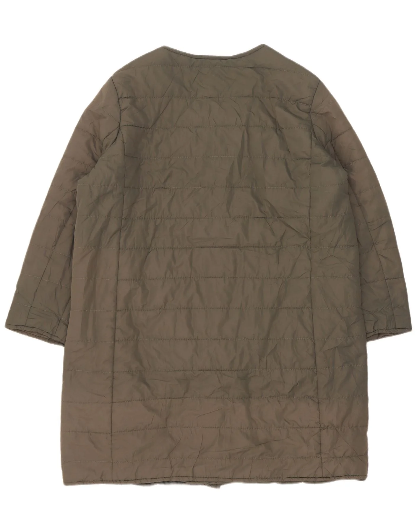 Marks & Spencer Womens Autograph Loose Fit Padded Coat UK 18 XL Khaki - Image 2