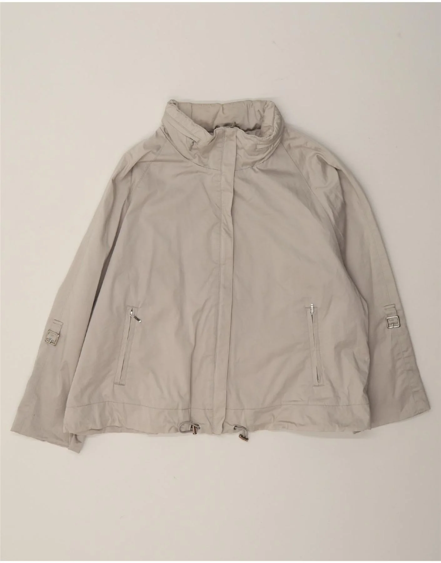 Marks & Spencer Womens Autograph Windbreaker Jacket UK 16 Large Silver